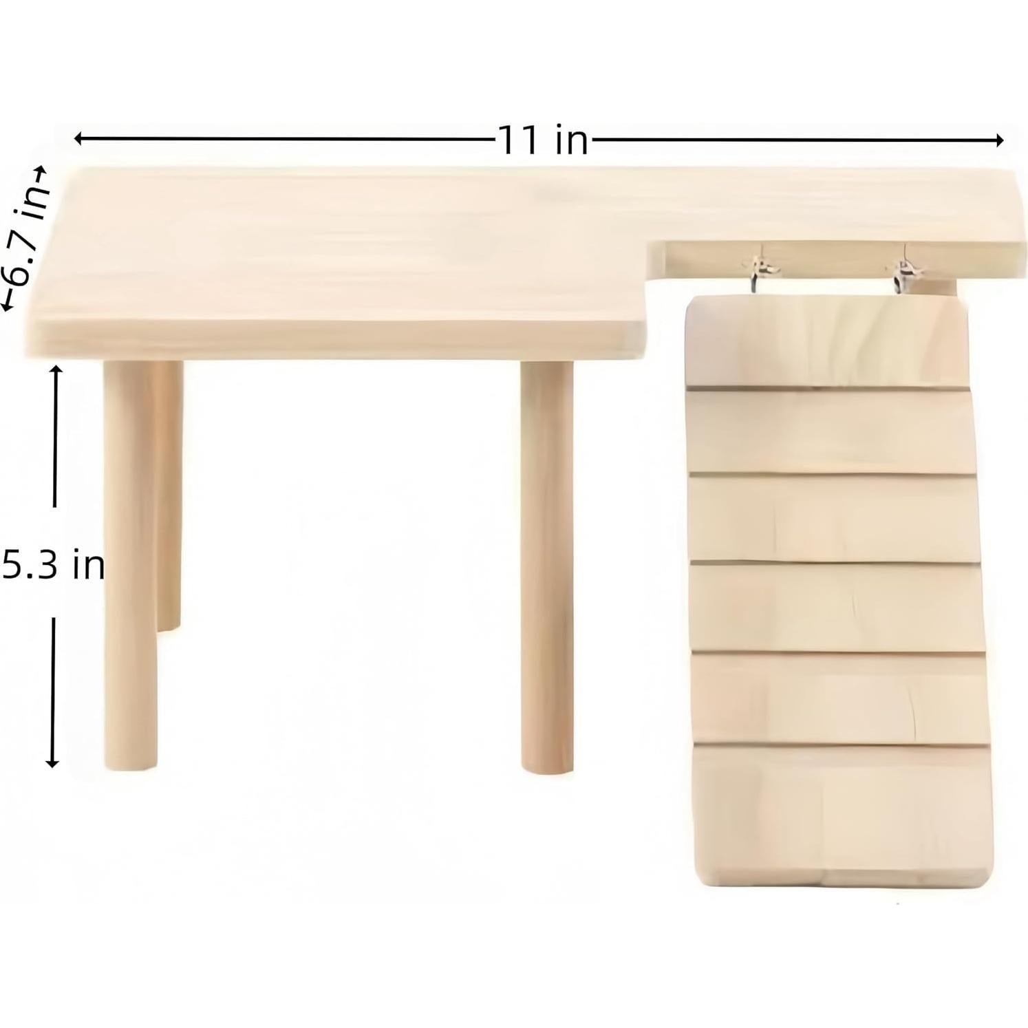 Plataforma de Madera para Hámster Hábitat Decor 30x19cm