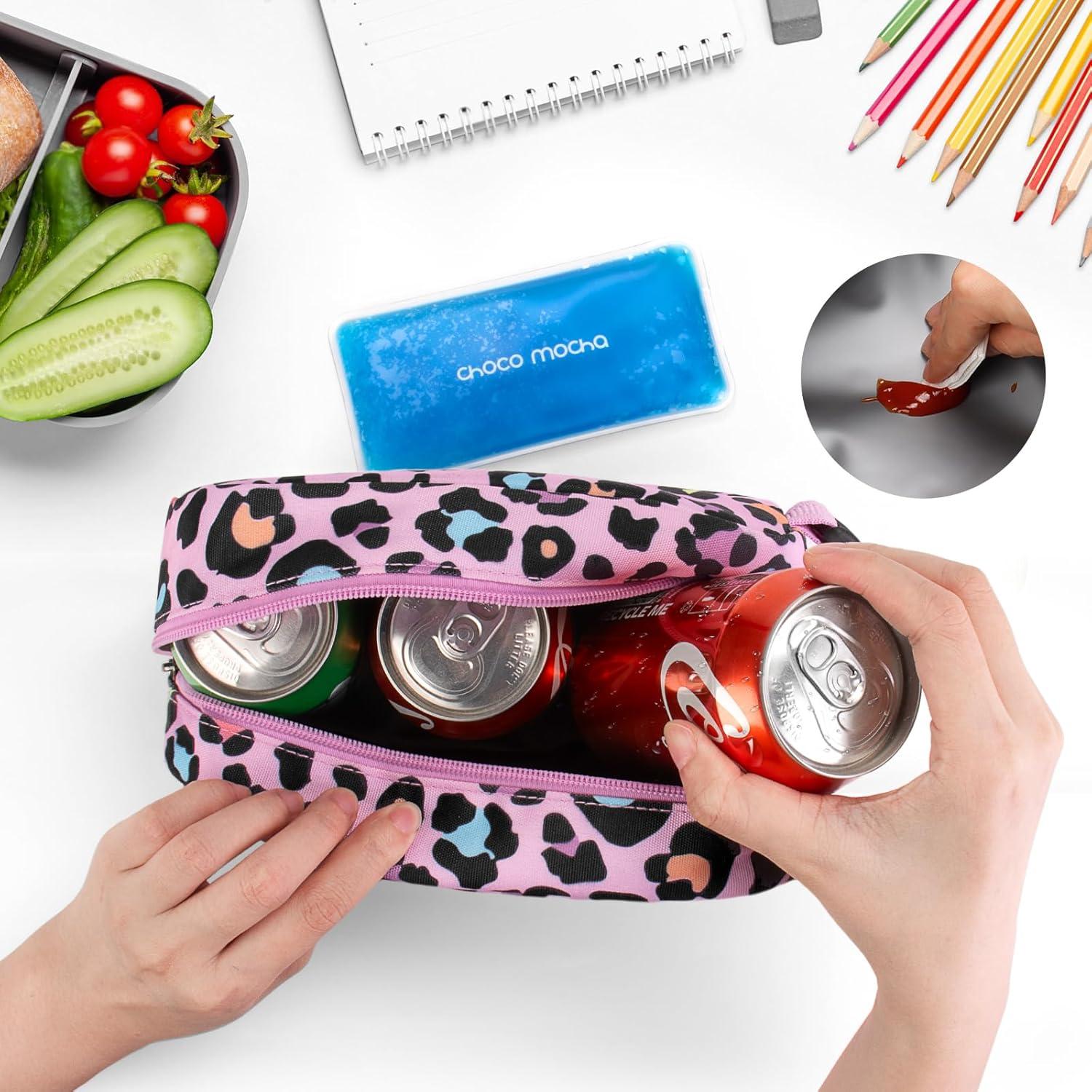 Bolsa Térmica Aislada Choco Mocha Cheetah Rosa 3.6L