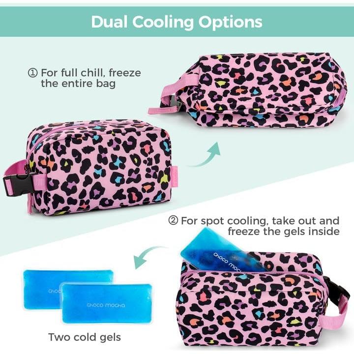 Bolsa Térmica Aislada Choco Mocha Cheetah Rosa 3.6L