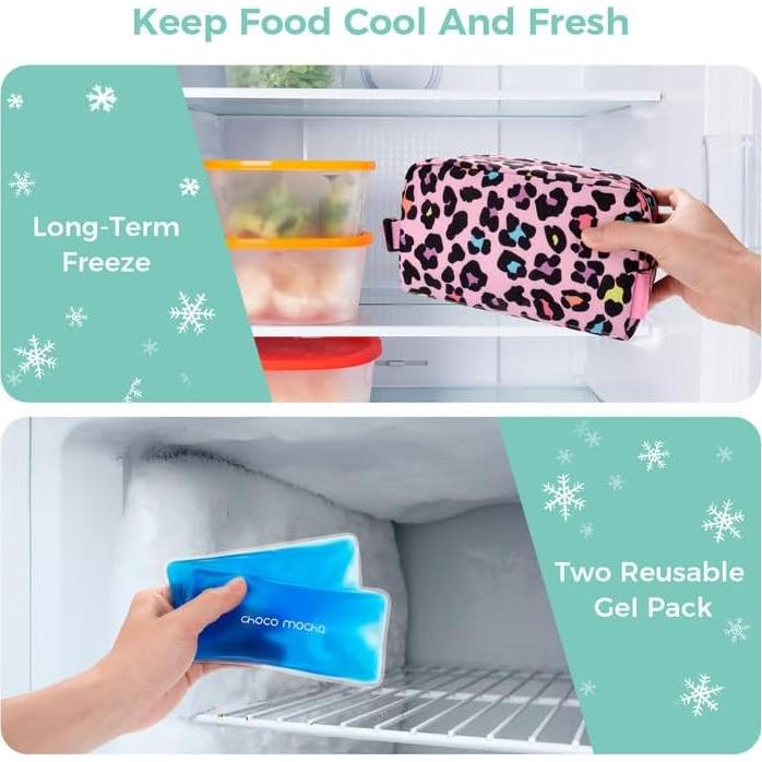 Bolsa Térmica Aislada Choco Mocha Cheetah Rosa 3.6L