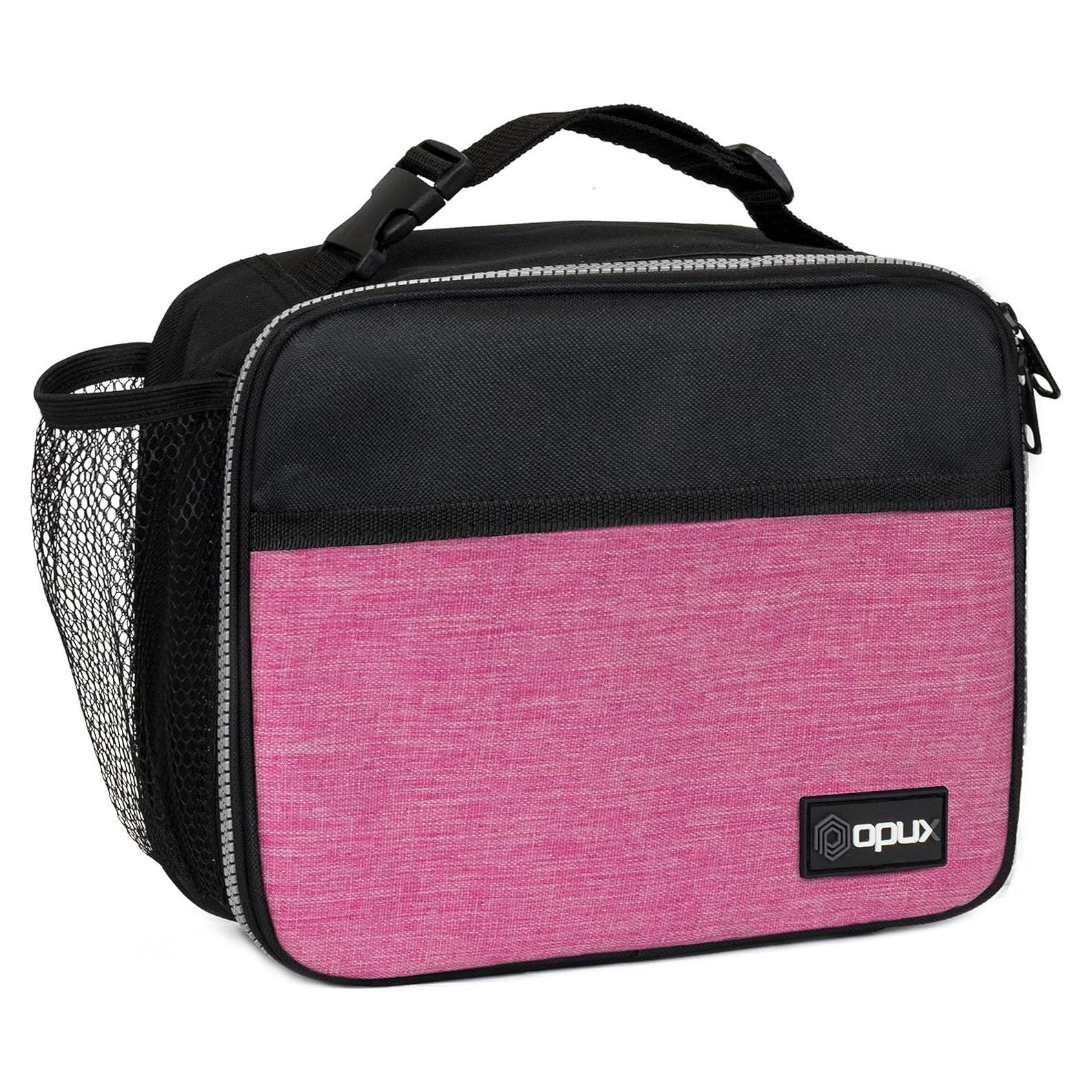 Bolsa de Almuerzo Aislada OPUX Rosa Melange para Niños