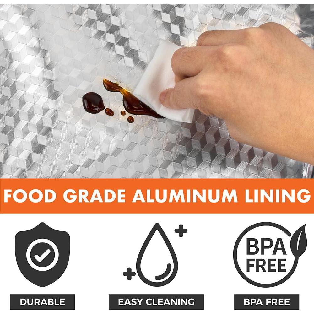 Bolsa de Almuerzo Aislada OPUX Rosa Melange para Niños