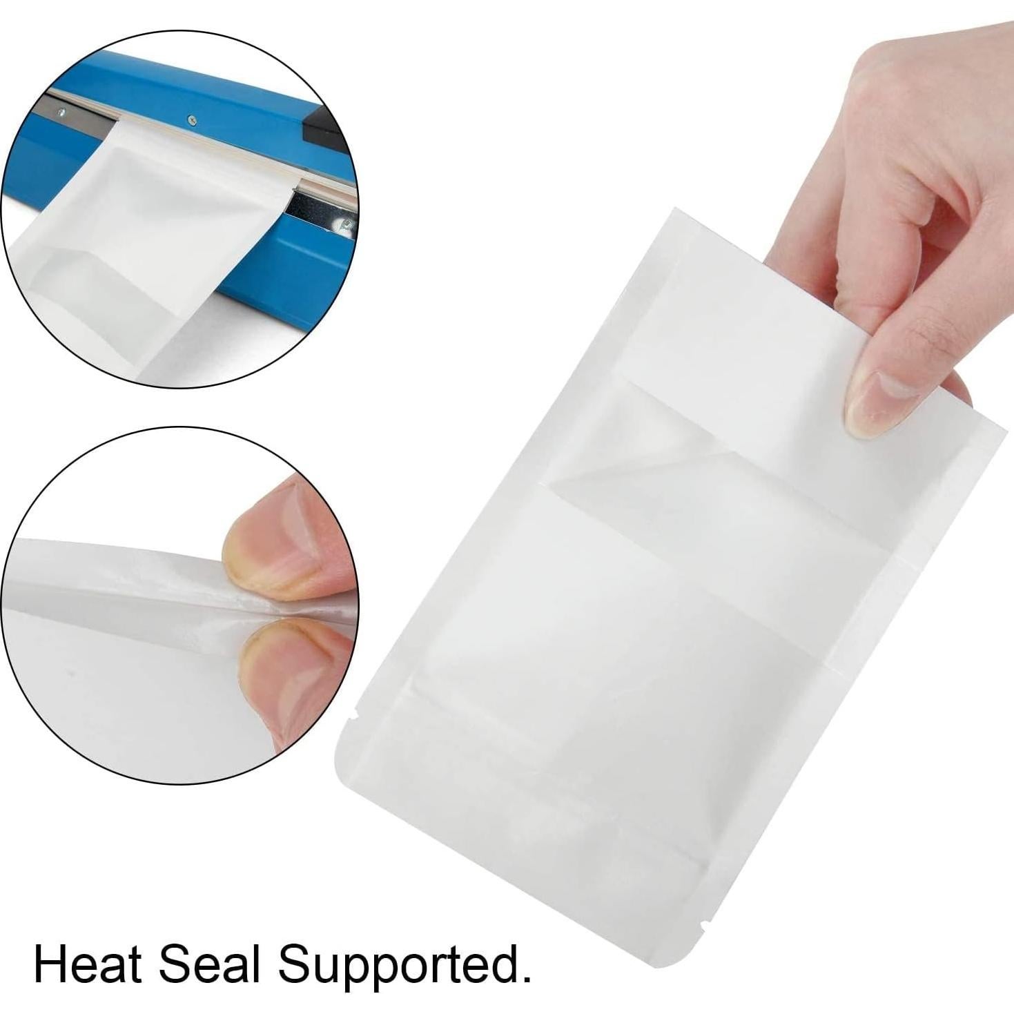 50 Bolsas Reutilizables Blisstime Kraft con Ventana 9.9x14.9cm