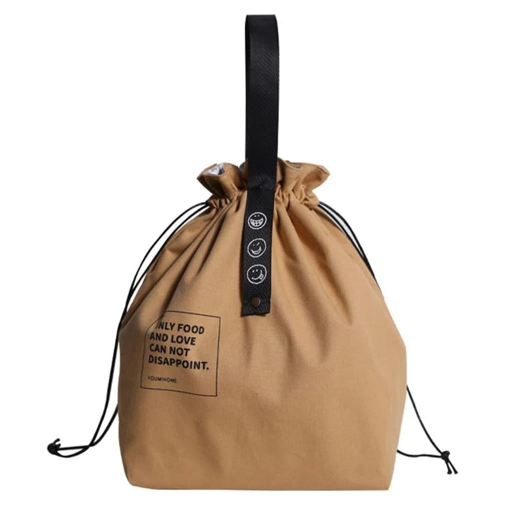 Bolsa de Almuerzo Térmica XINSHUN Amarilla 2L Cierre de Cuerda