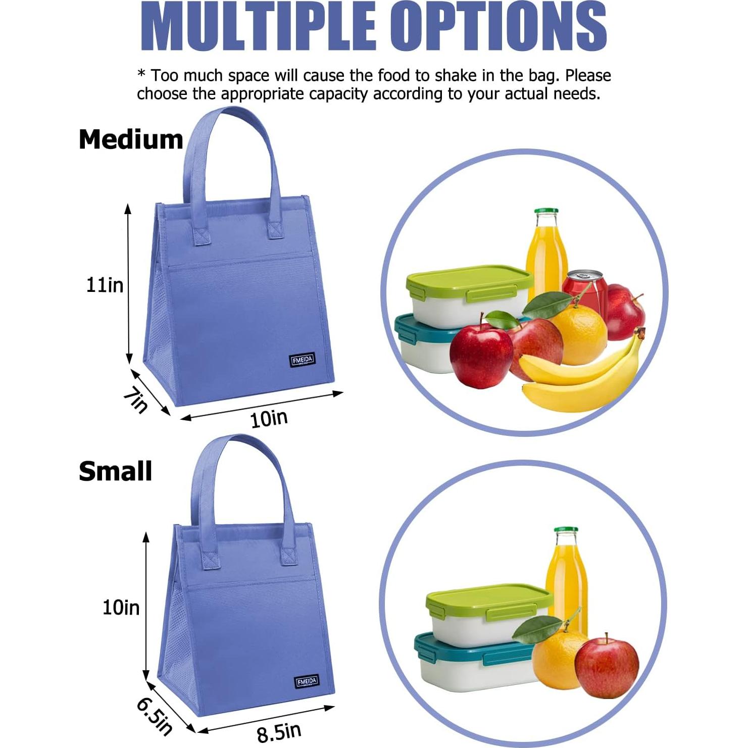 Bolsa de Almuerzo Aislada Fmeida 6.75L Púrpura para Mujeres