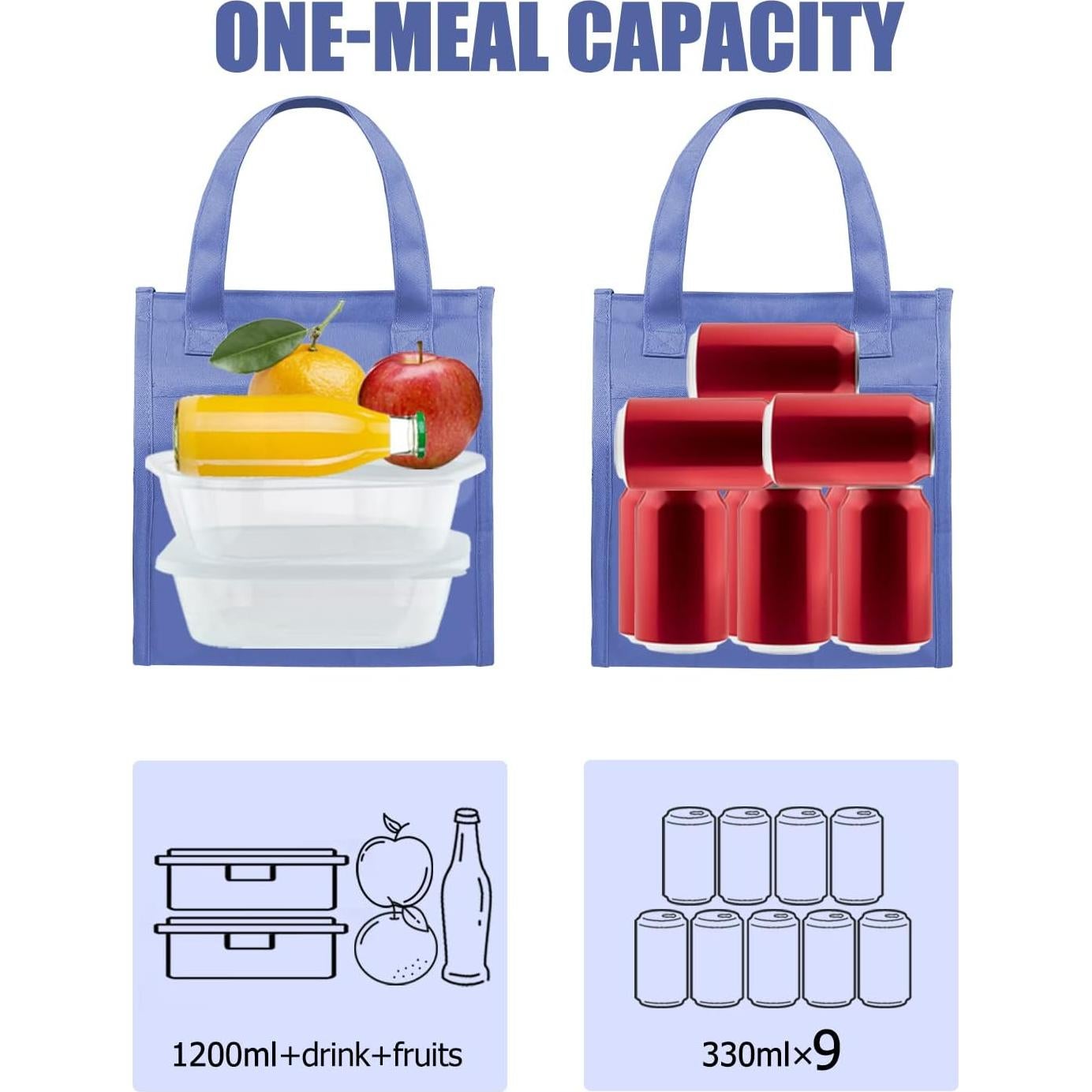 Bolsa de Almuerzo Aislada Fmeida 6.75L Púrpura para Mujeres