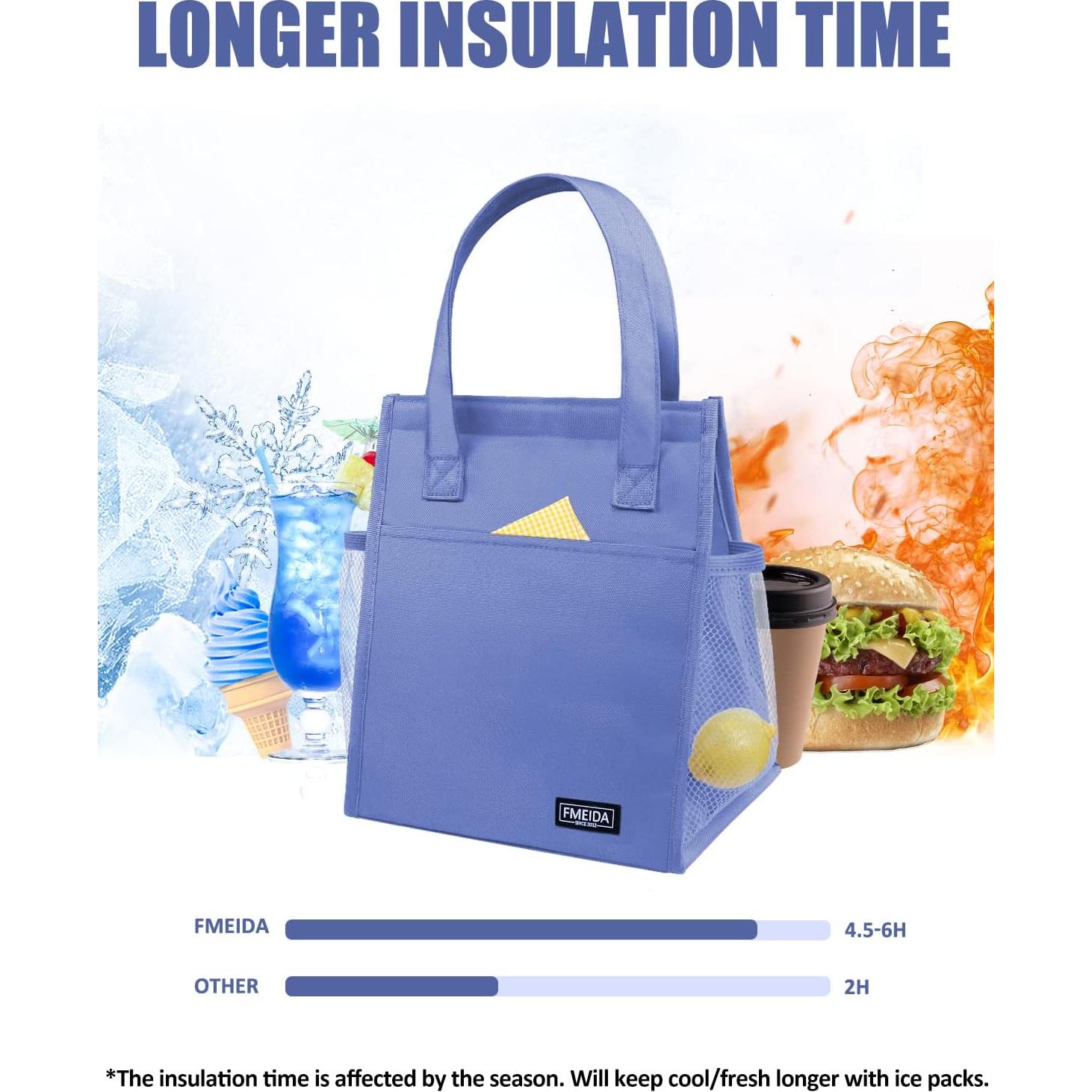 Bolsa de Almuerzo Aislada Fmeida 6.75L Púrpura para Mujeres