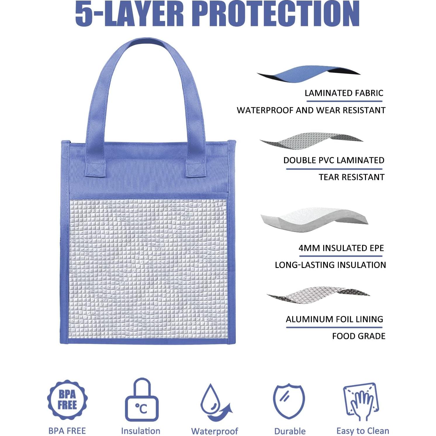 Bolsa de Almuerzo Aislada Fmeida 6.75L Púrpura para Mujeres