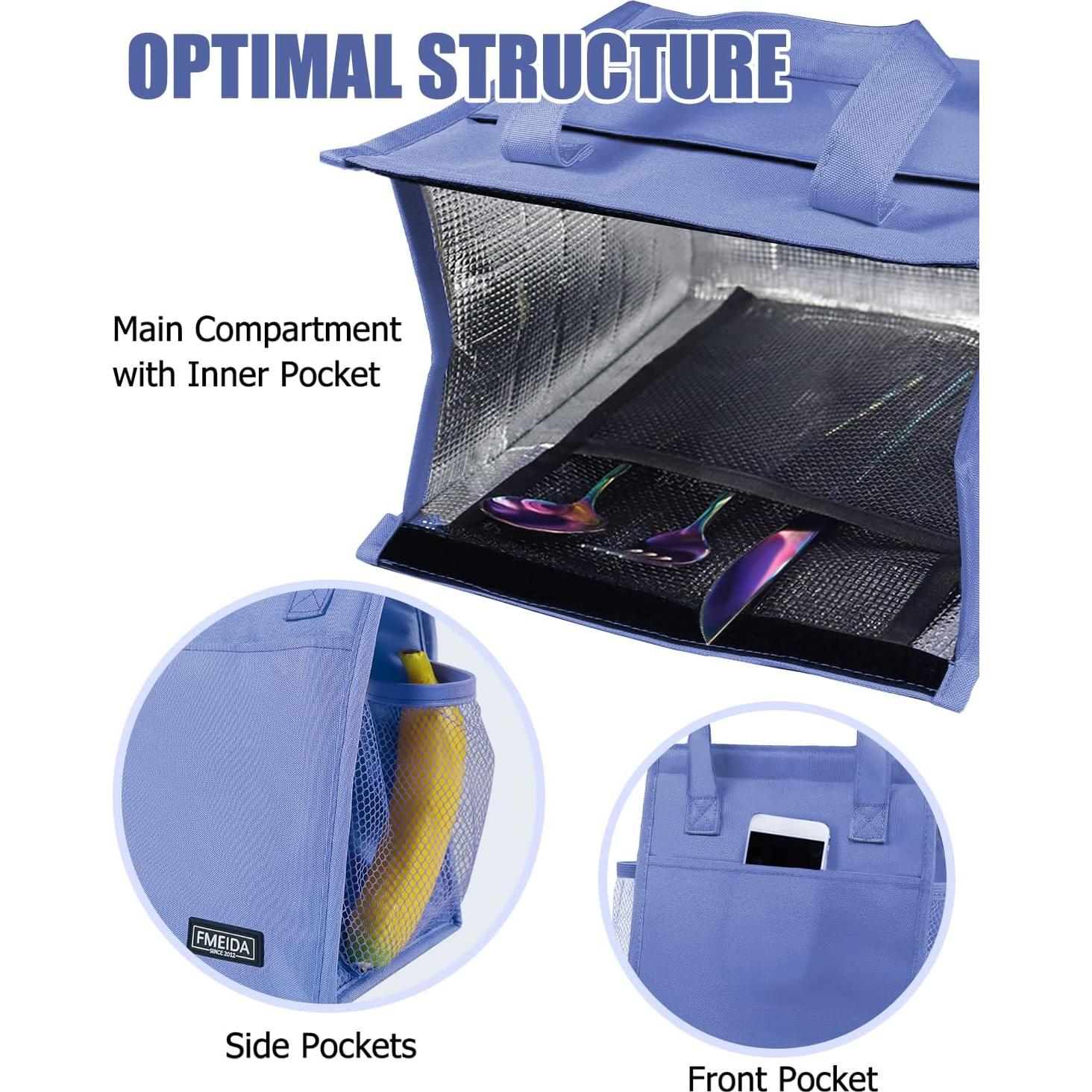 Bolsa de Almuerzo Aislada Fmeida 6.75L Púrpura para Mujeres