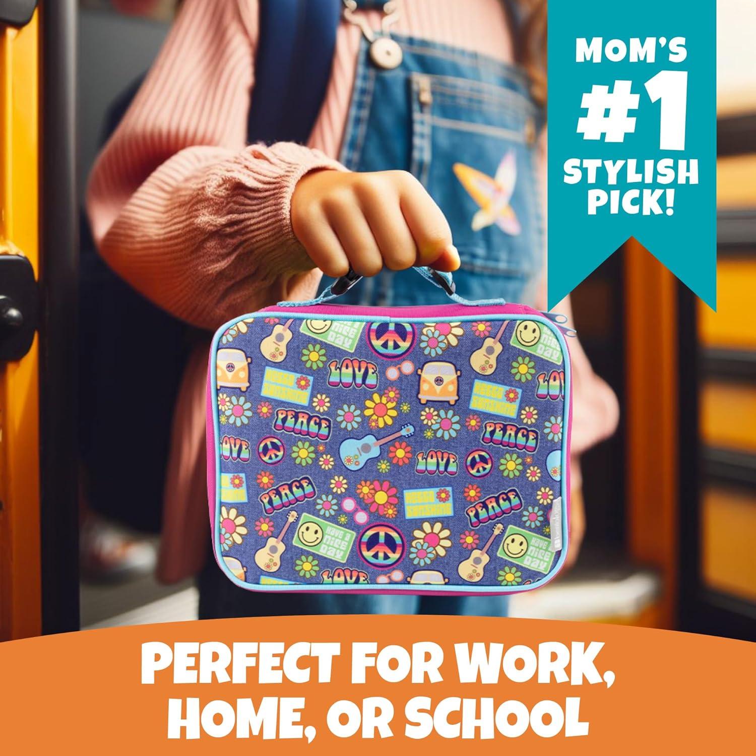 Bolsa Térmica de Almuerzo Bentology Retro Hippie 25.4x20.3cm