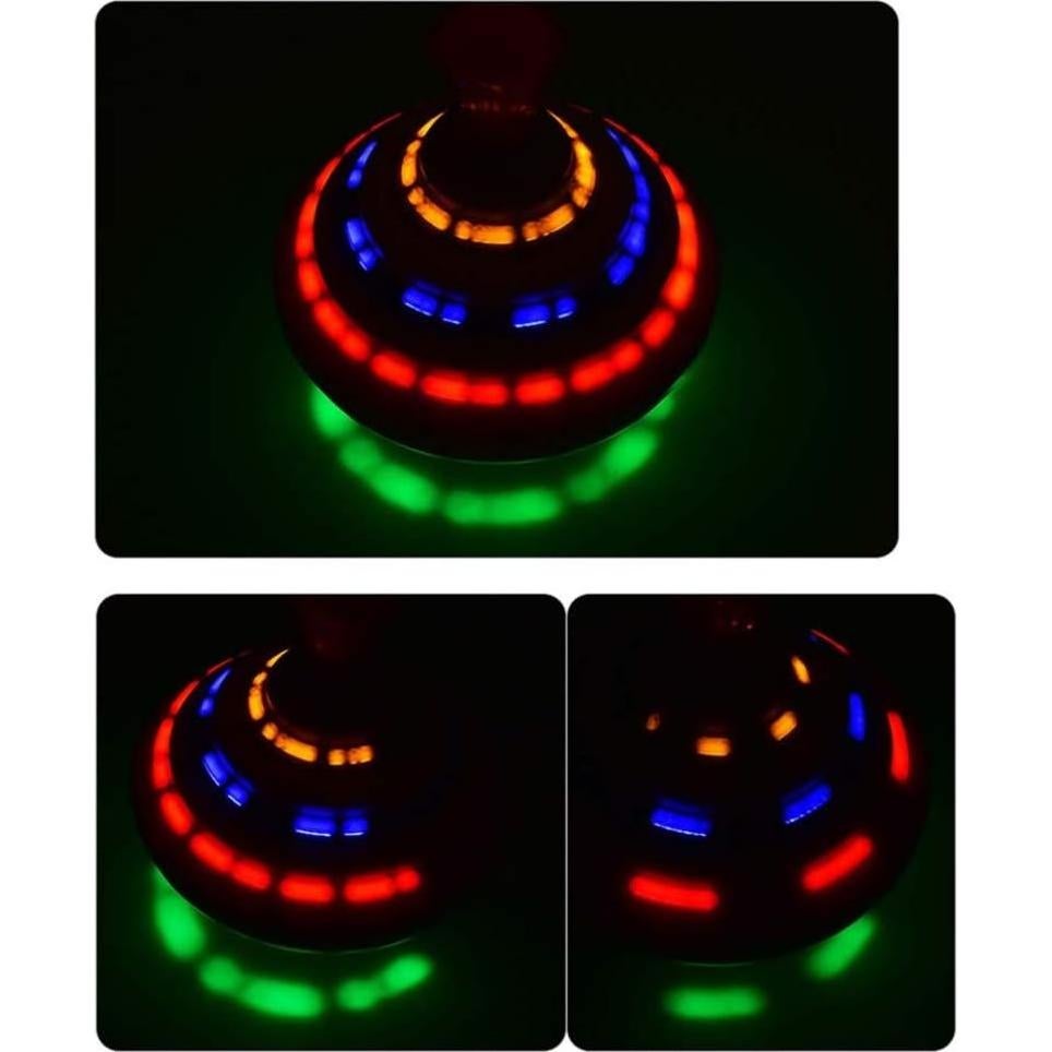 Trompo Musical LED Toyvian Mini 11x11 cm para Niños
