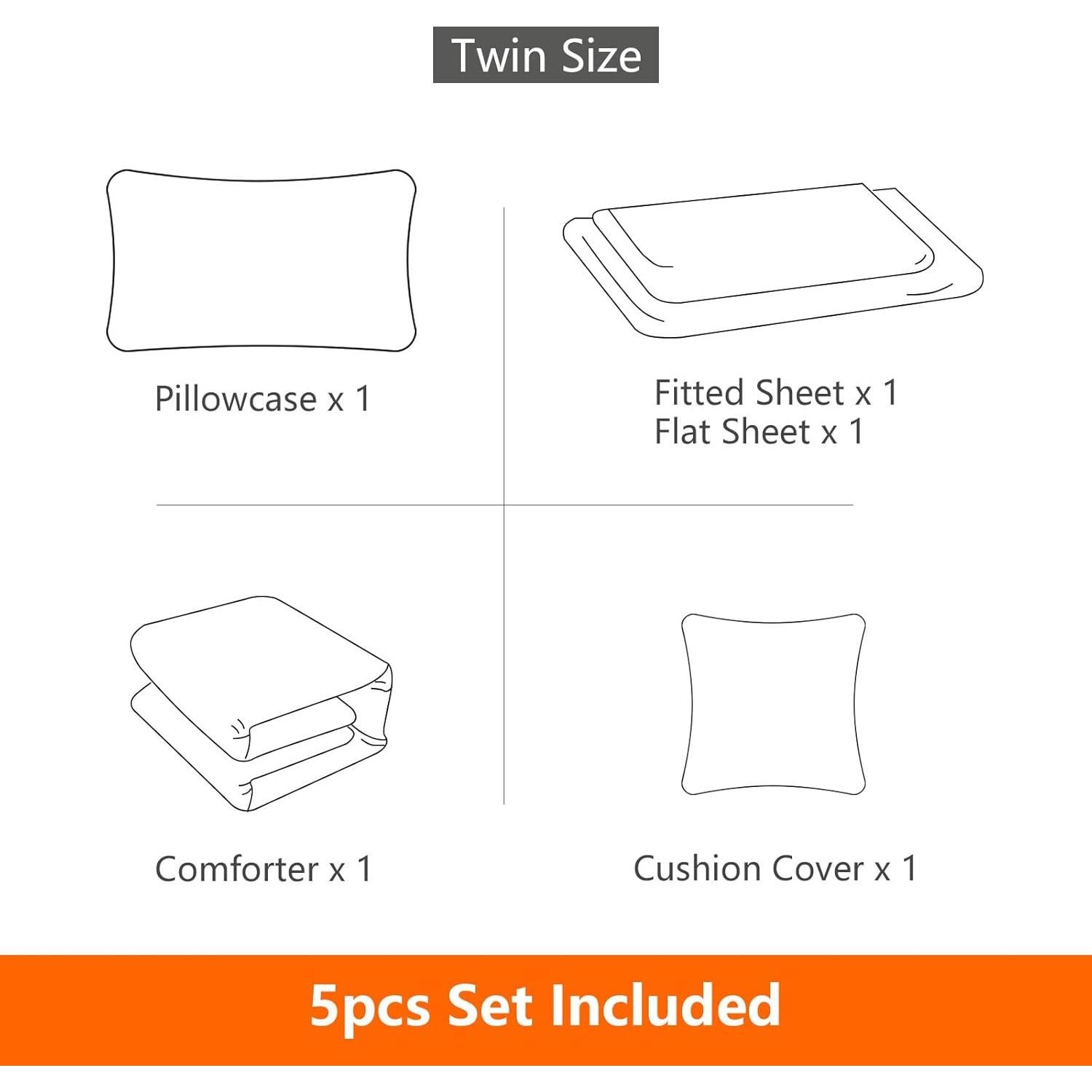 Juego de Ropa de Cama Individual 5 Piezas Z.Jian HOME Videojuegos