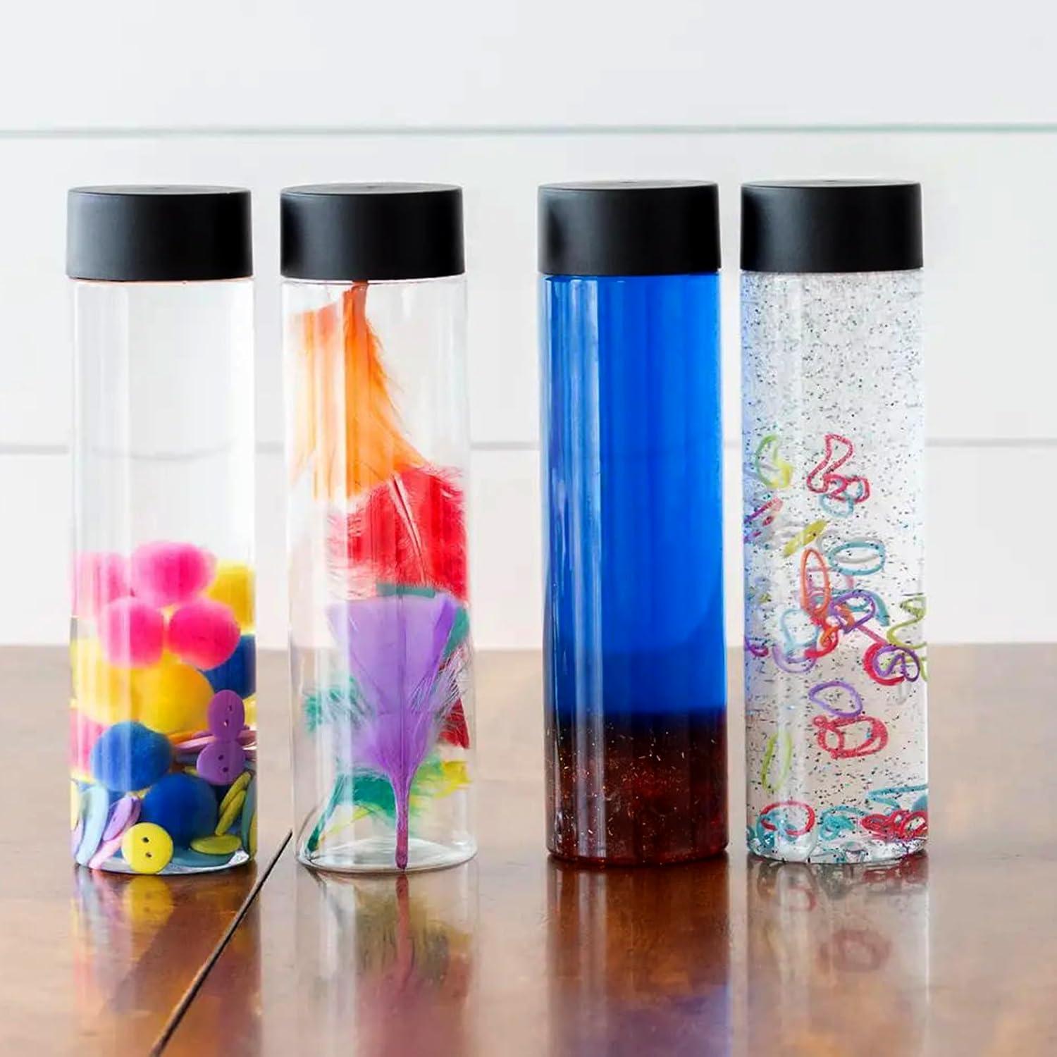 18 Botellas de Plástico Reutilizables 500ml MAHIONG Transparentes