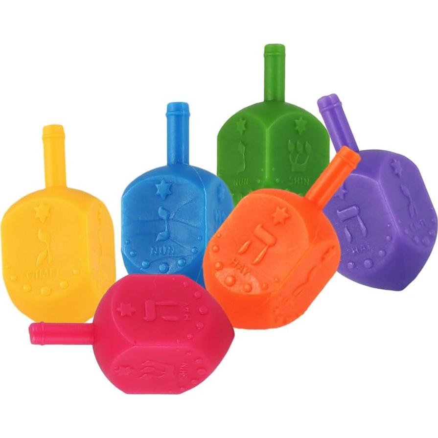 Dreidels de Plástico Zion Judaica 30-PK con Transliteración
