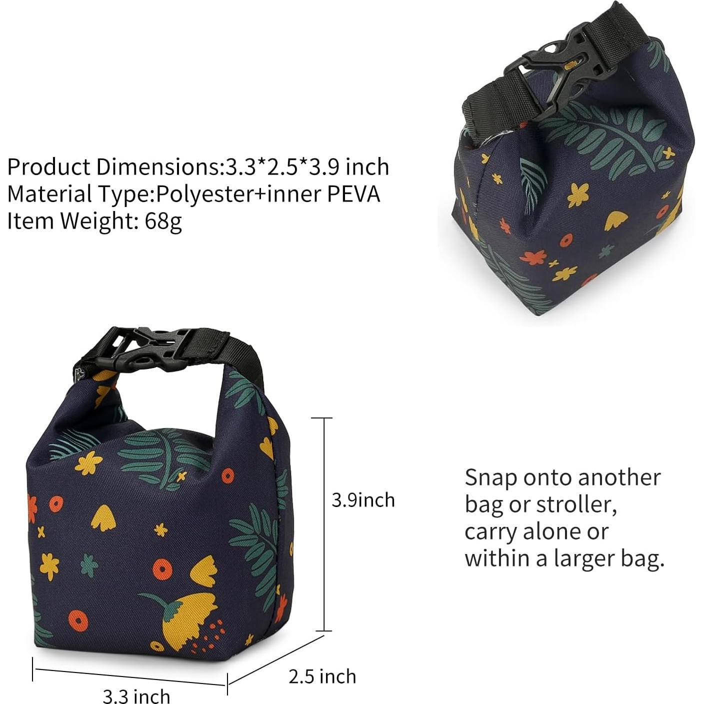 Bolsa Térmica Reutilizable MOV COMPRA Mini Floral Amarilla