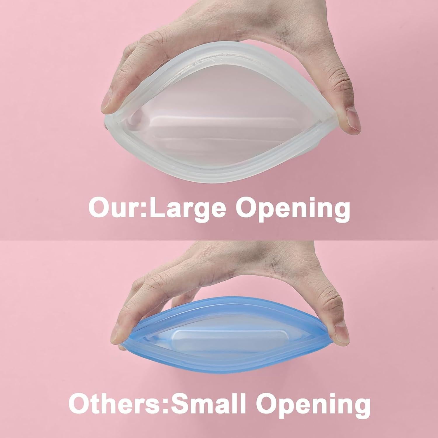 Bolsas de Almacenamiento de Silicona KVK 6 Paquetes 207ml