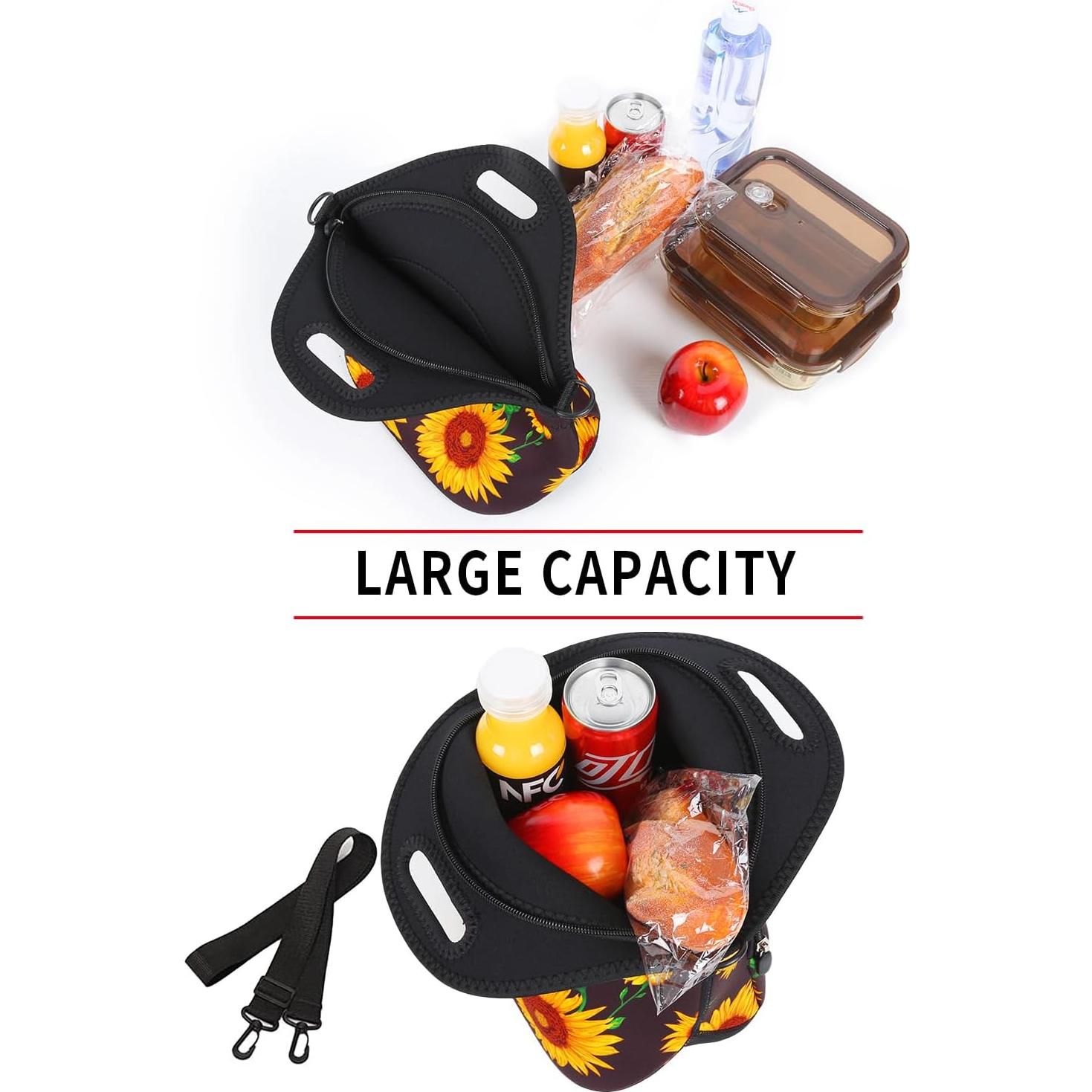 Bolsa de Almuerzo Térmica Neopreno Violet Mist Girasol 29x14cm