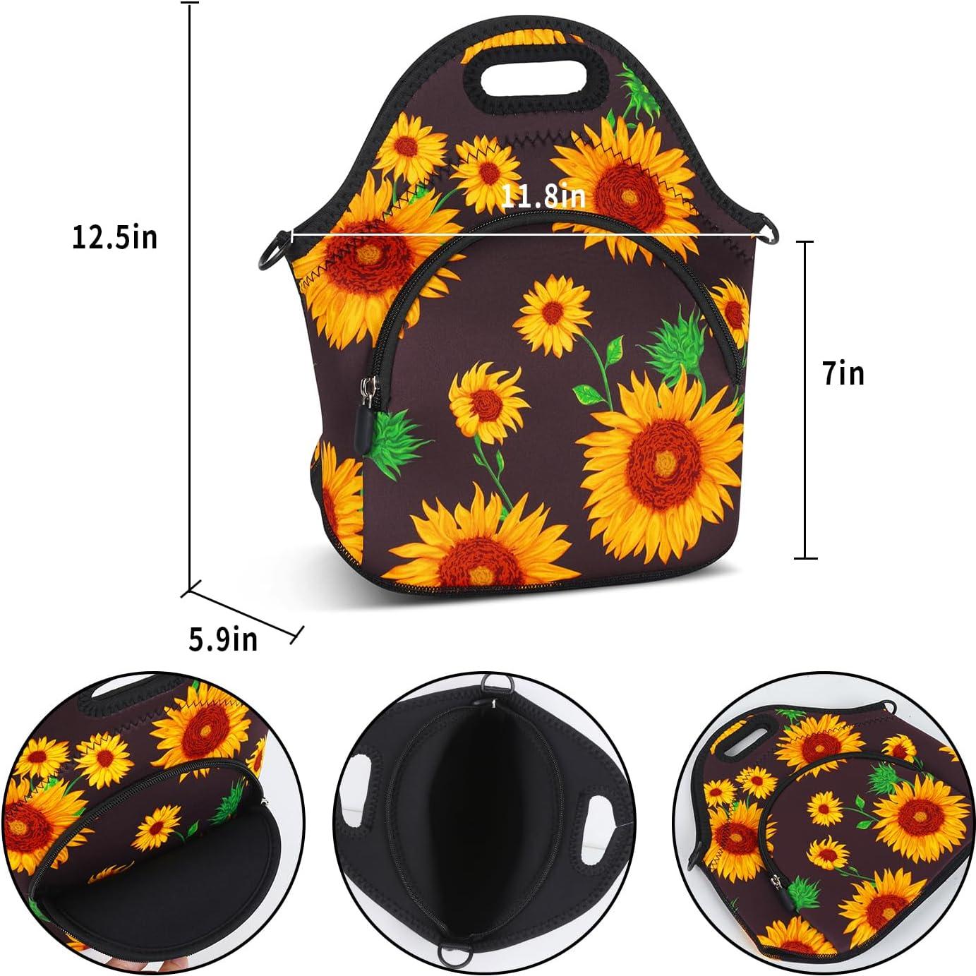 Bolsa de Almuerzo Térmica Neopreno Violet Mist Girasol 29x14cm