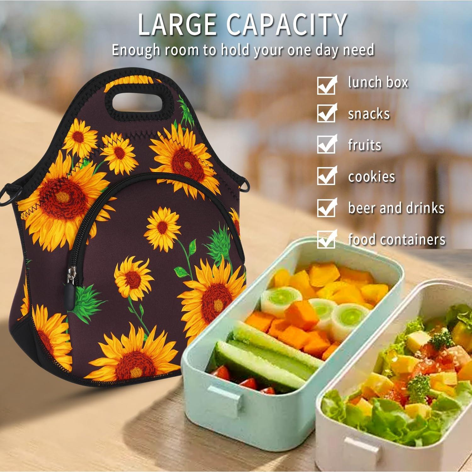 Bolsa de Almuerzo Térmica Neopreno Violet Mist Girasol 29x14cm