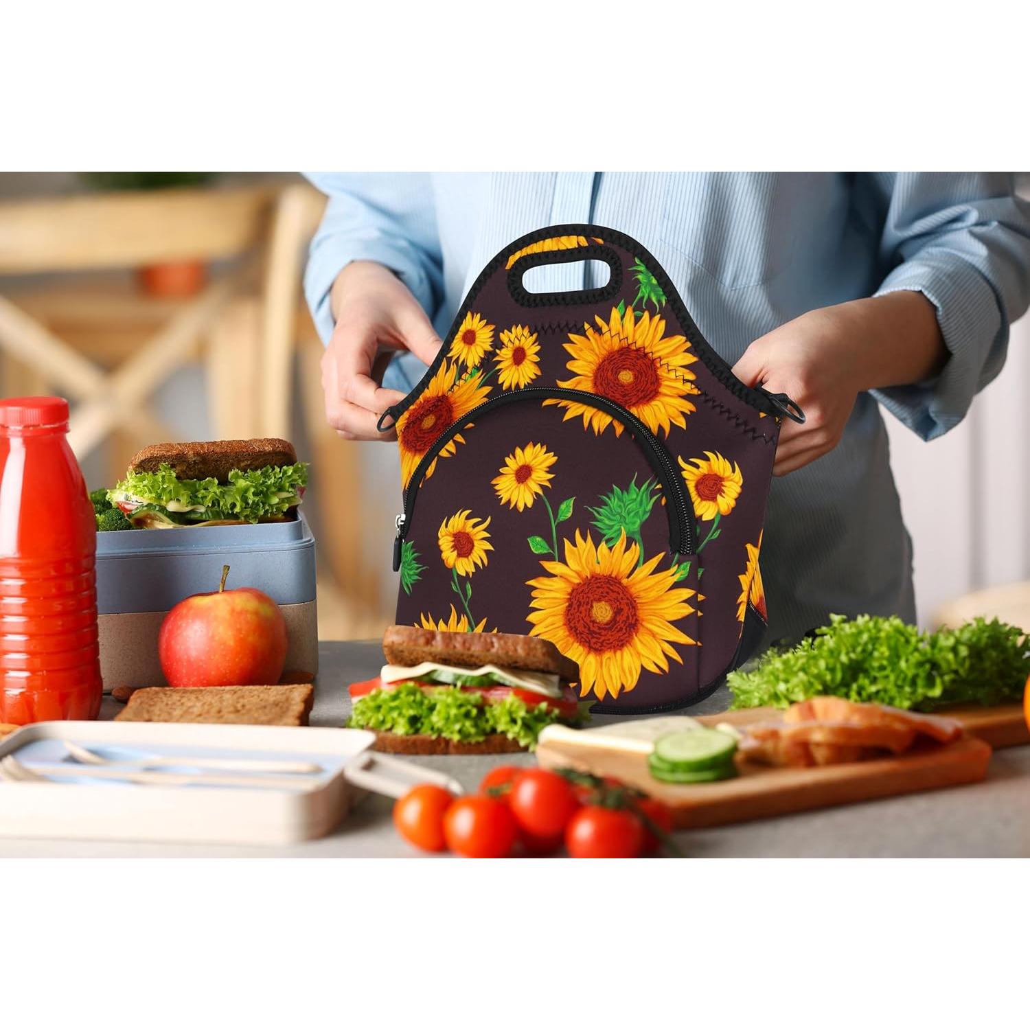 Bolsa de Almuerzo Térmica Neopreno Violet Mist Girasol 29x14cm