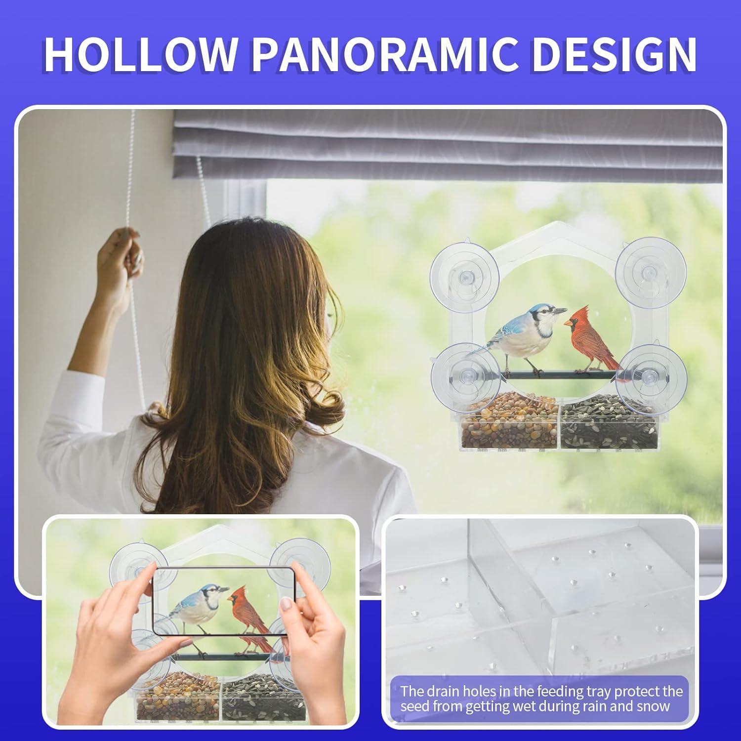 Alimentador de Aves de Ventana AIKS Acrílico Transparente 0.49 kg