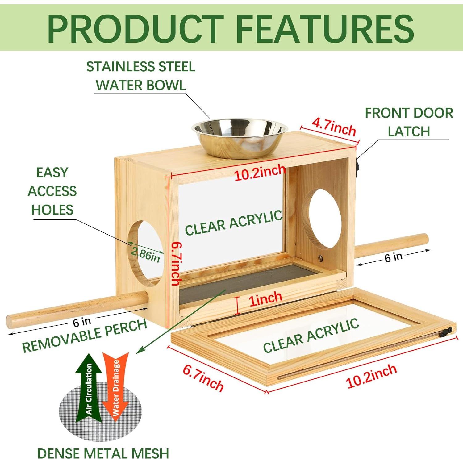 Comedero para Aves de Ventana CypherX con Tazón de Agua