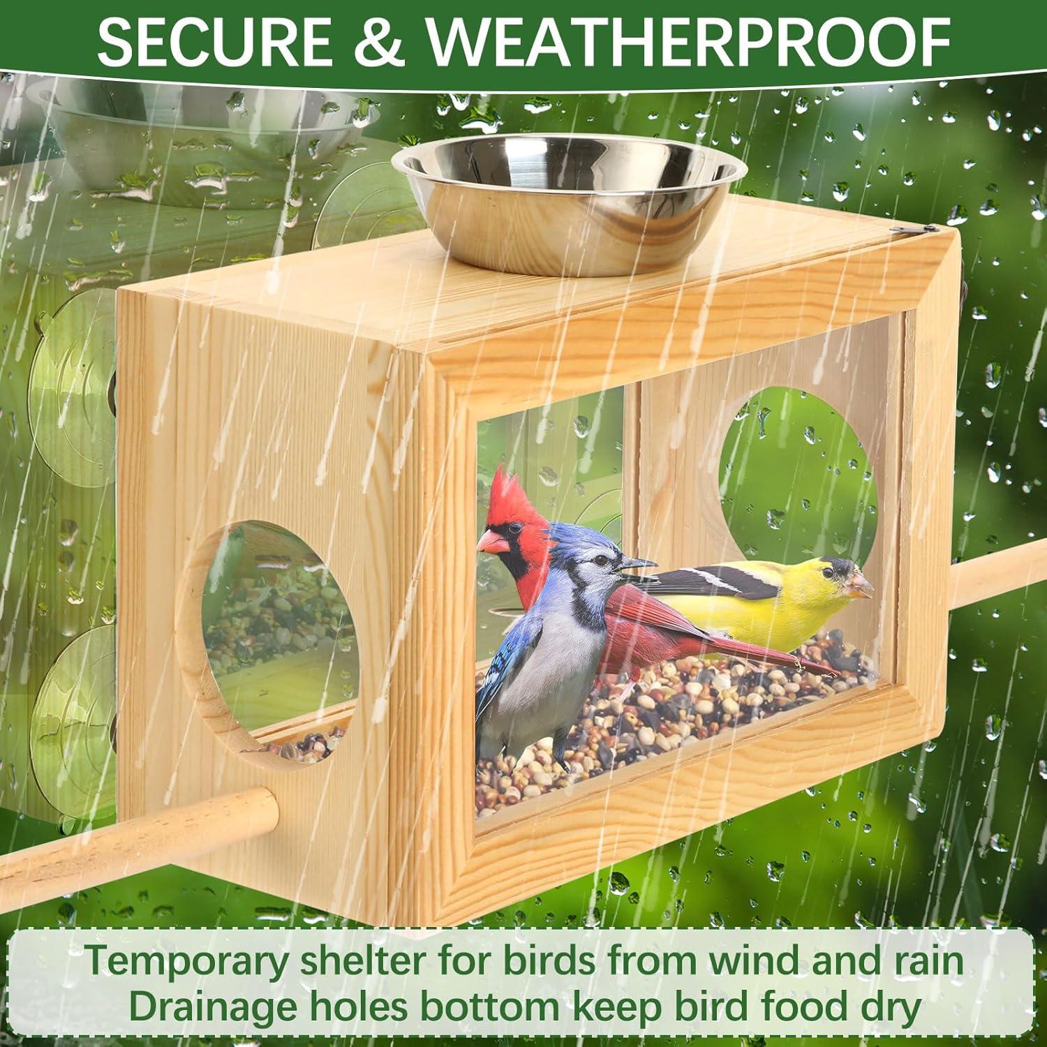 Comedero para Aves de Ventana CypherX con Tazón de Agua