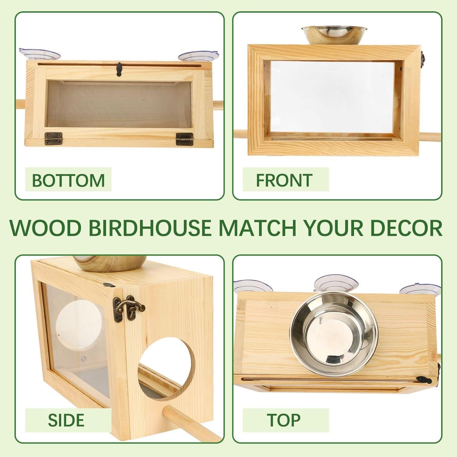 Comedero para Aves de Ventana CypherX con Tazón de Agua