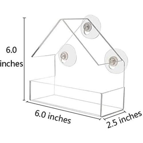 Comedero para Aves de Ventana WOWARE Transparente 16x16.5 cm