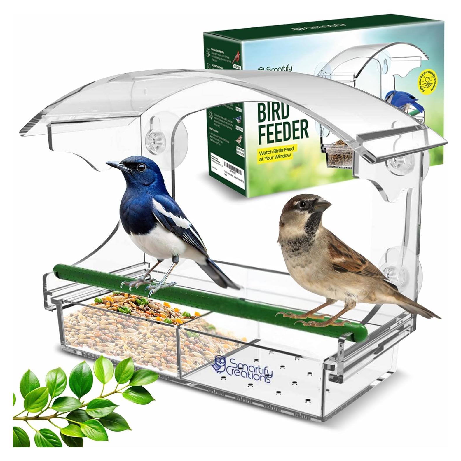 Comedero para Aves de Ventana Smartify Creations Acrílico