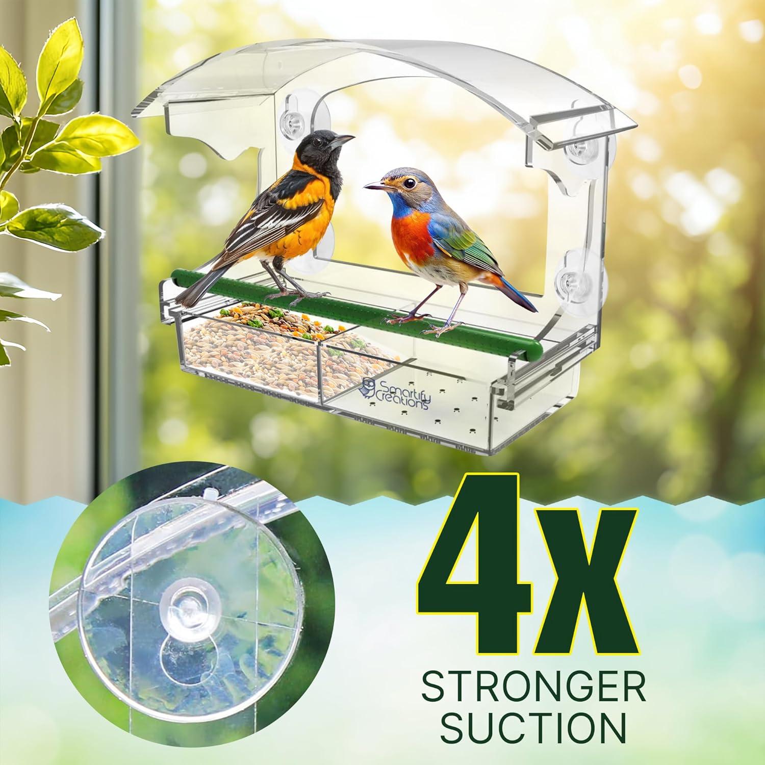 Comedero para Aves de Ventana Smartify Creations Acrílico