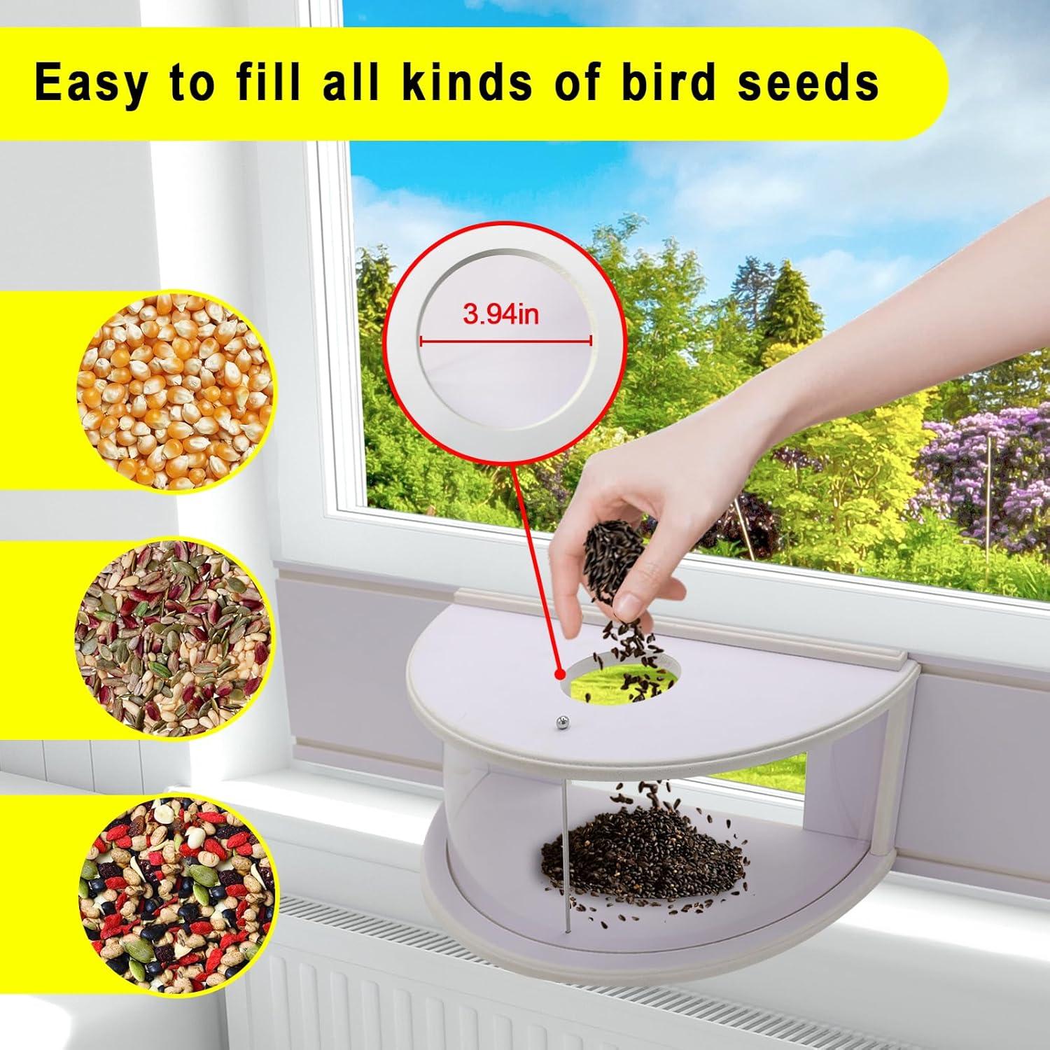 Comedero para Aves Rexwnadu Blanco 180° Ventana 2.85 kg