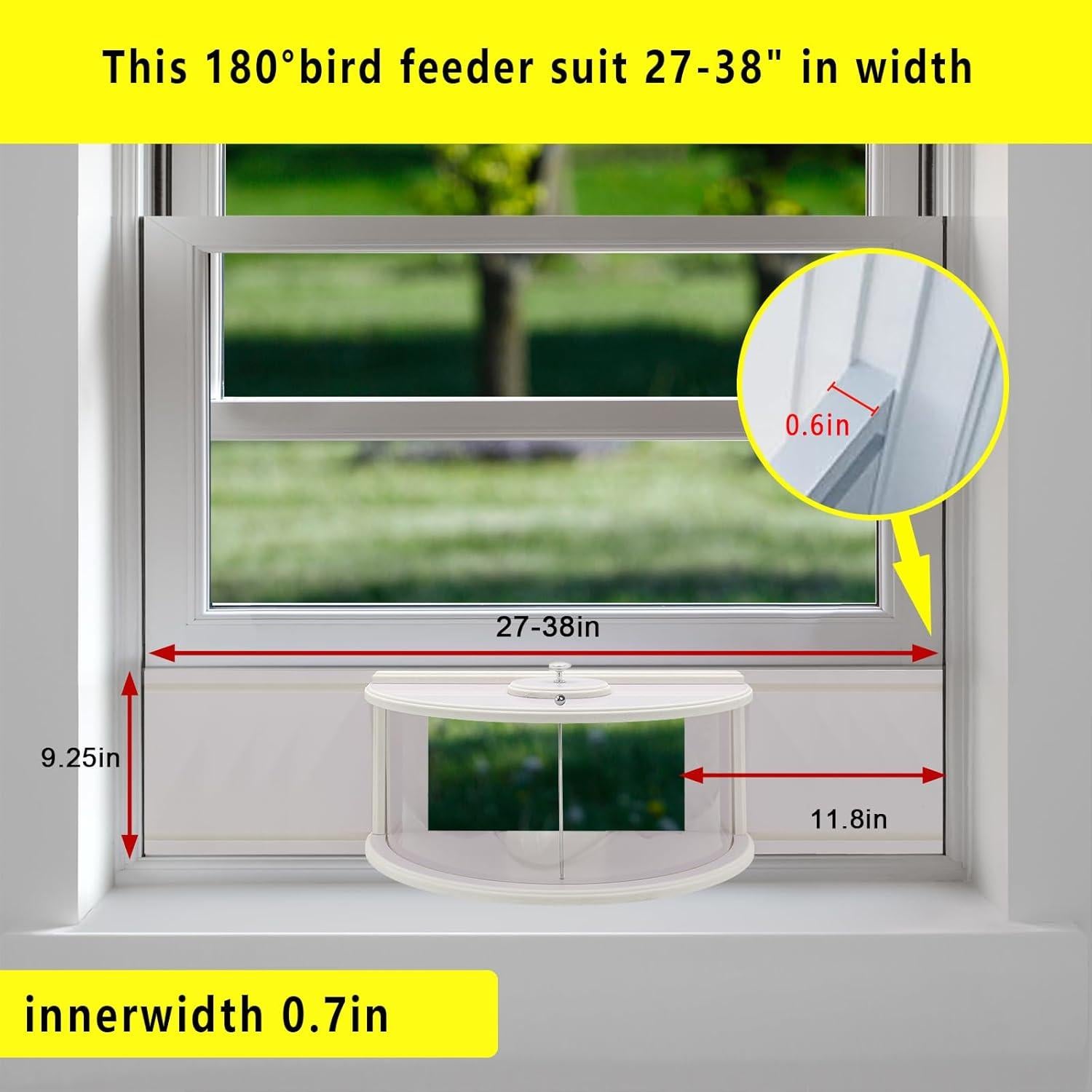 Comedero para Aves Rexwnadu Blanco 180° Ventana 2.85 kg