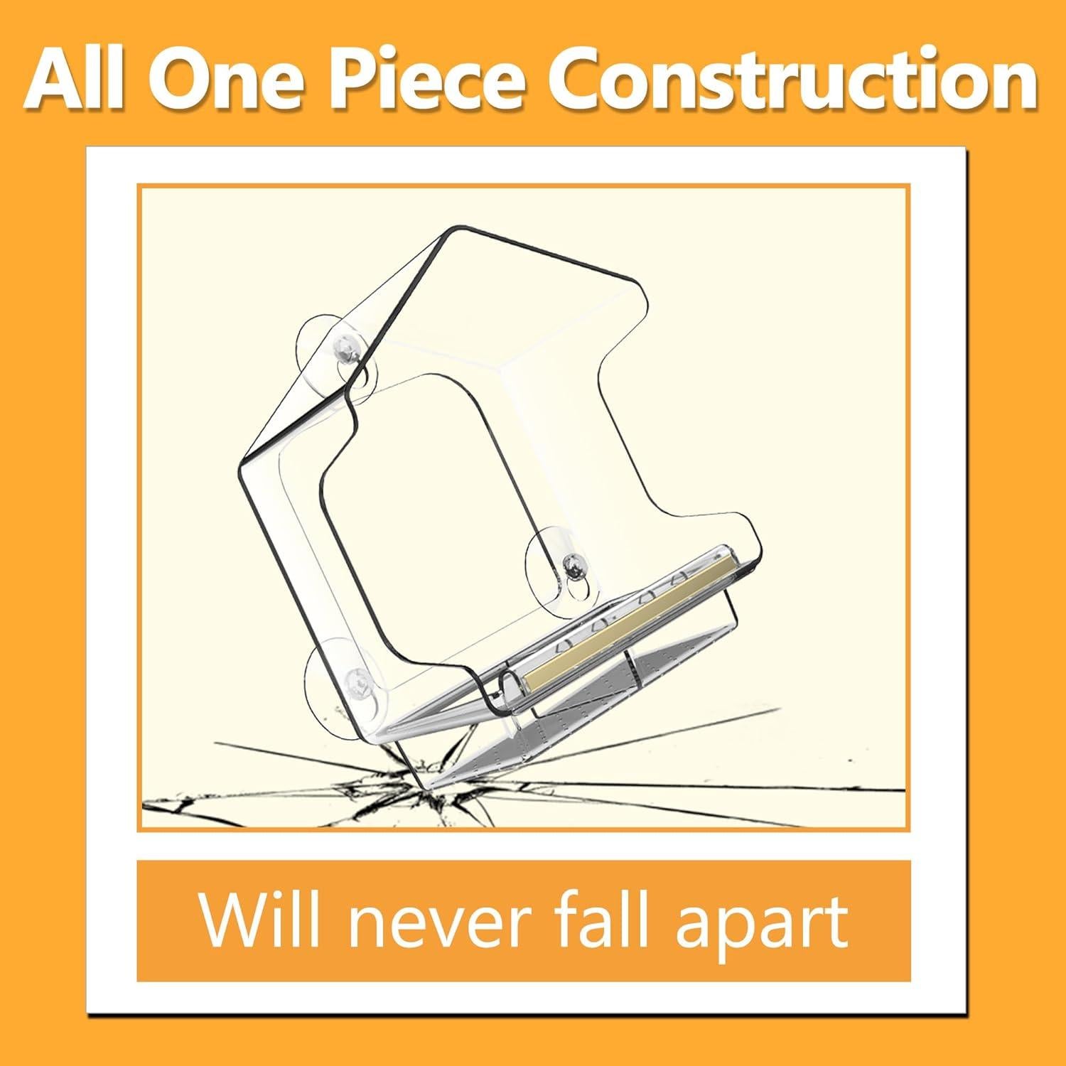 Comedero para Aves de Ventana LUJII Transparente 24.13x23.27cm