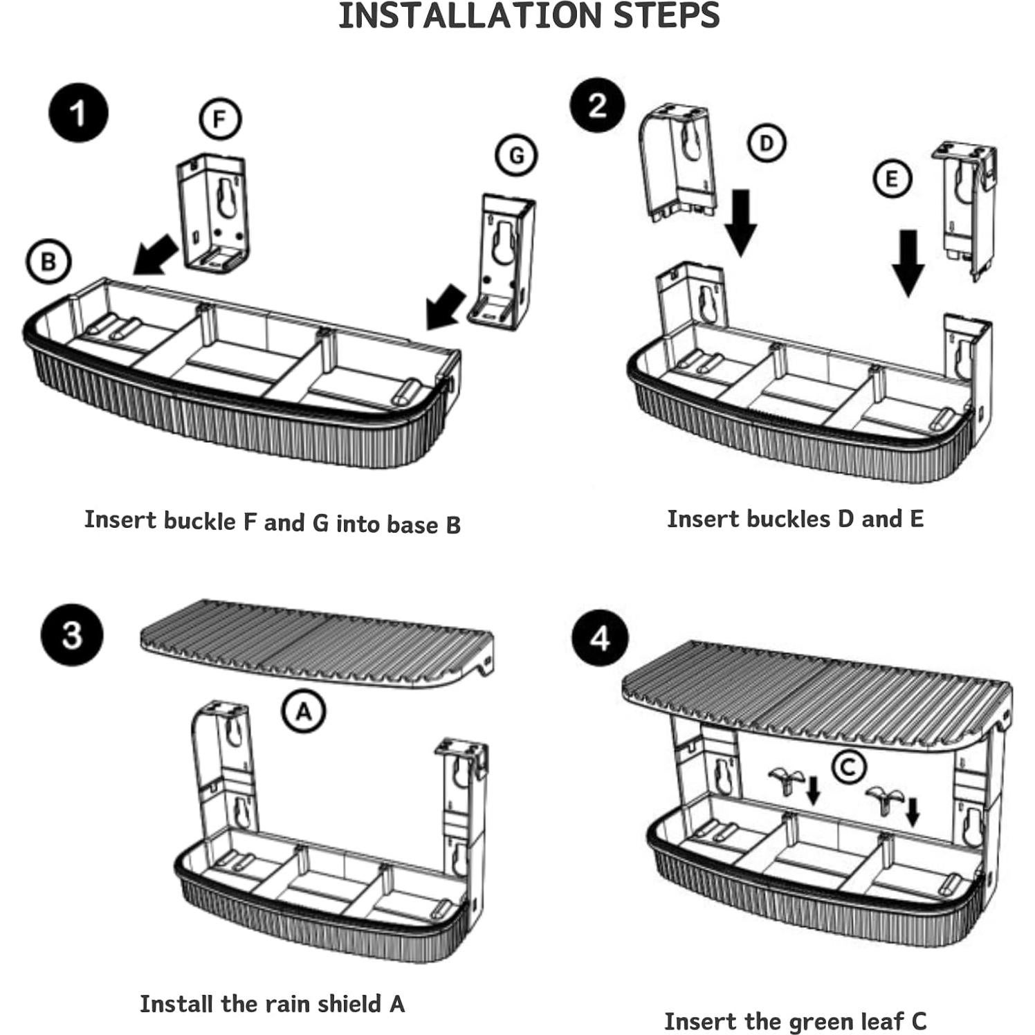 Comedero de Aves Kassiva Transparente para Ventana 26.4x11.2cm