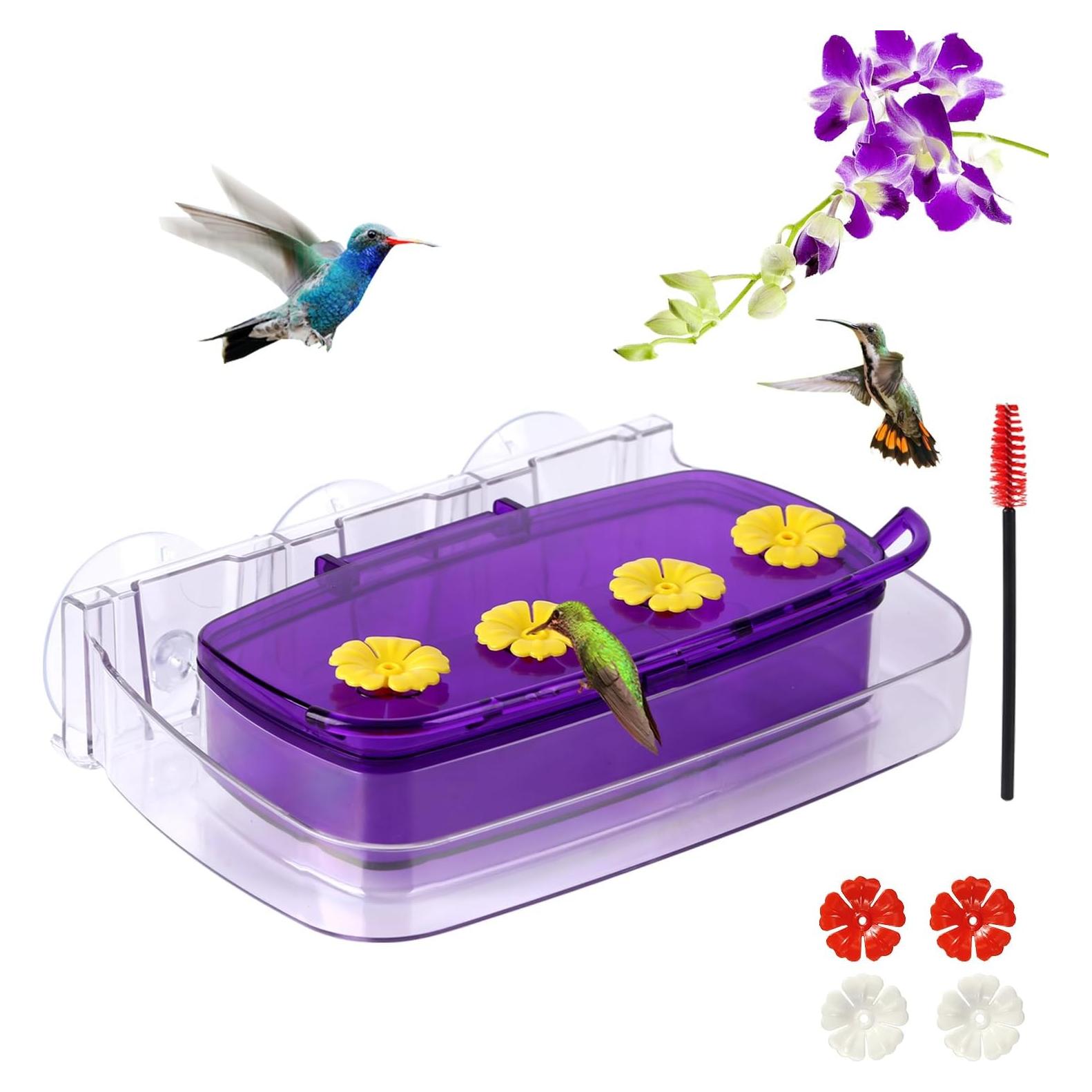 Comedero para Colibríes HCGADON Ventana 295ml Púrpura