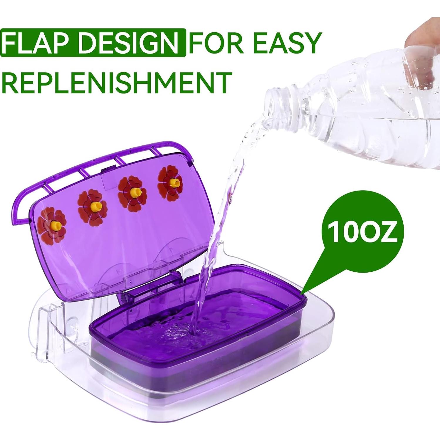 Comedero para Colibríes HCGADON Ventana 295ml Púrpura