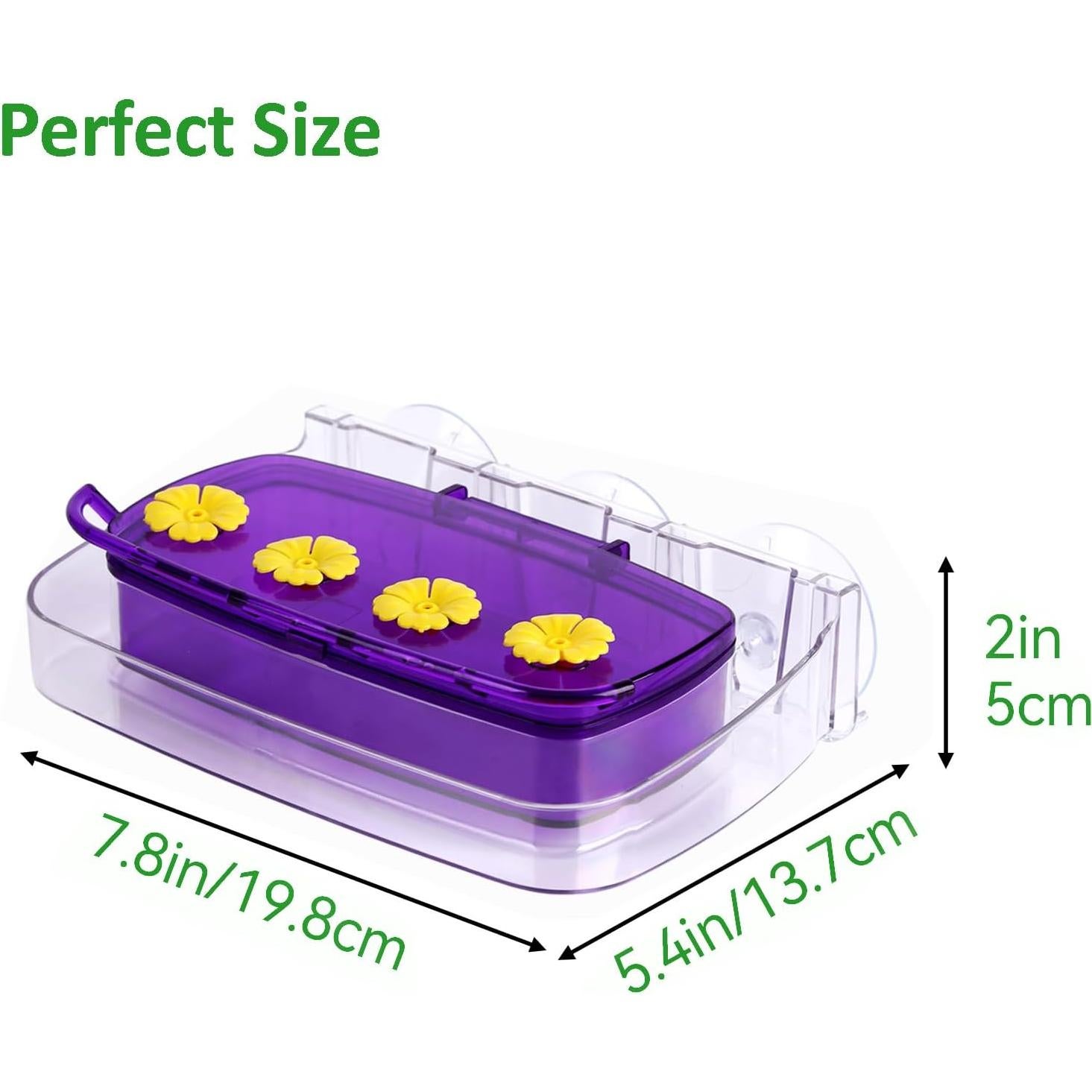 Comedero para Colibríes HCGADON Ventana 295ml Púrpura