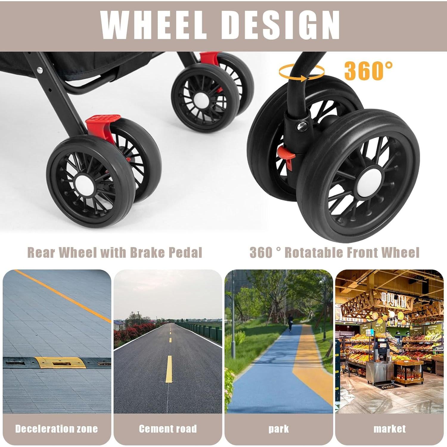 Carrito Plegable para Perros y Gatos OMDOCA Gris 66x48cm