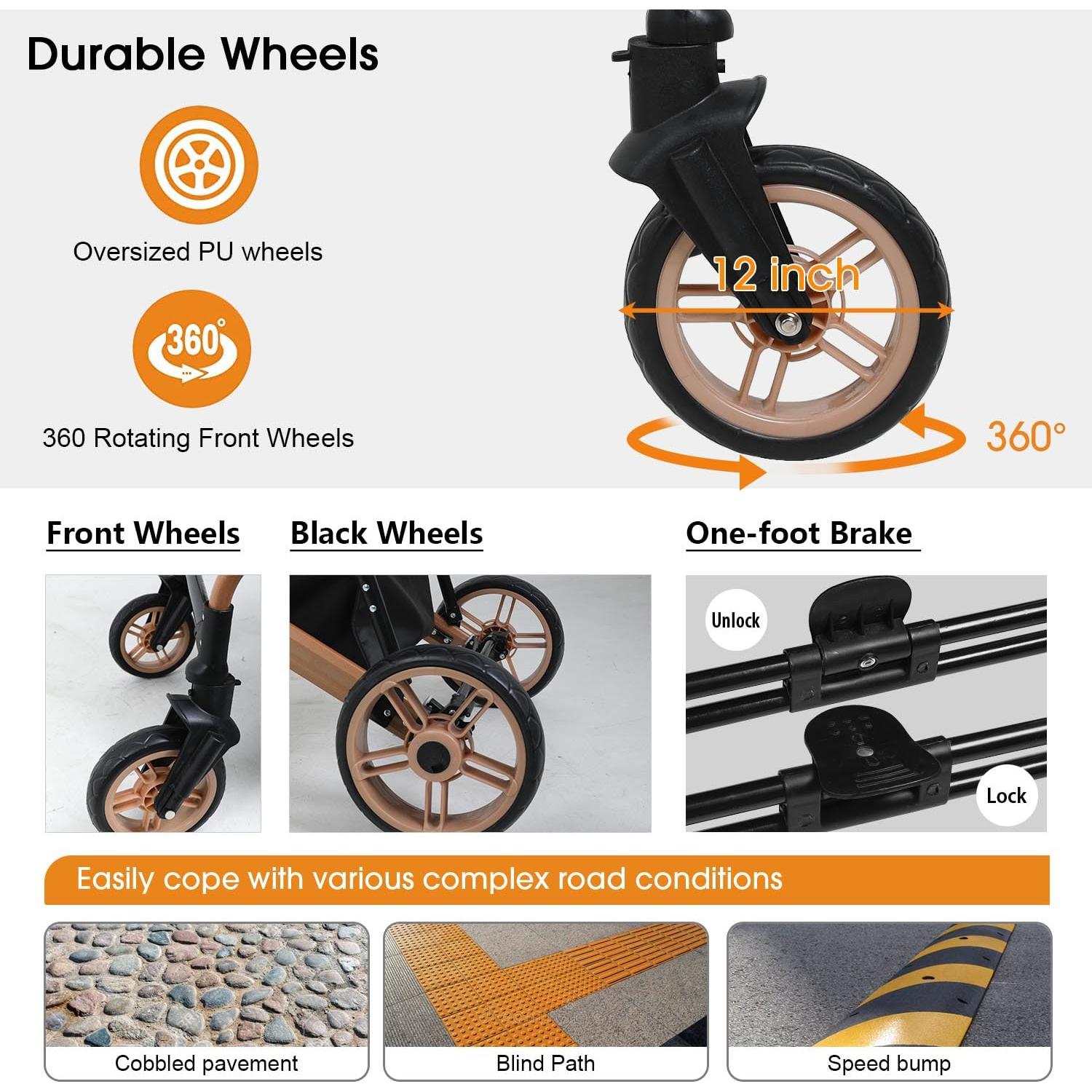 Carrito para Mascotas BestPet 3-en-1 Plegable 30kg Gris