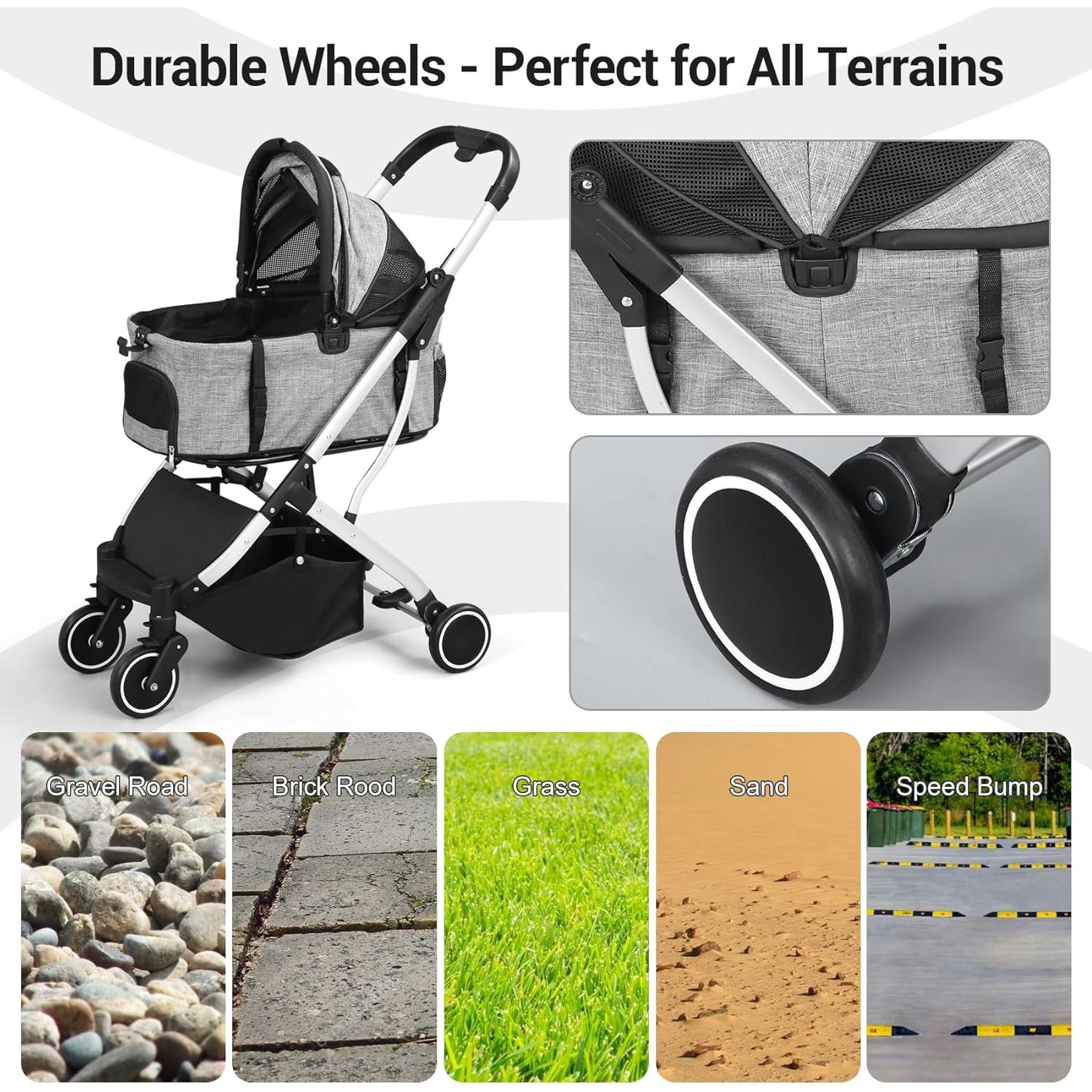 Carrito para Mascotas Yoyomax Plegable 91x61 cm 8.16 kg