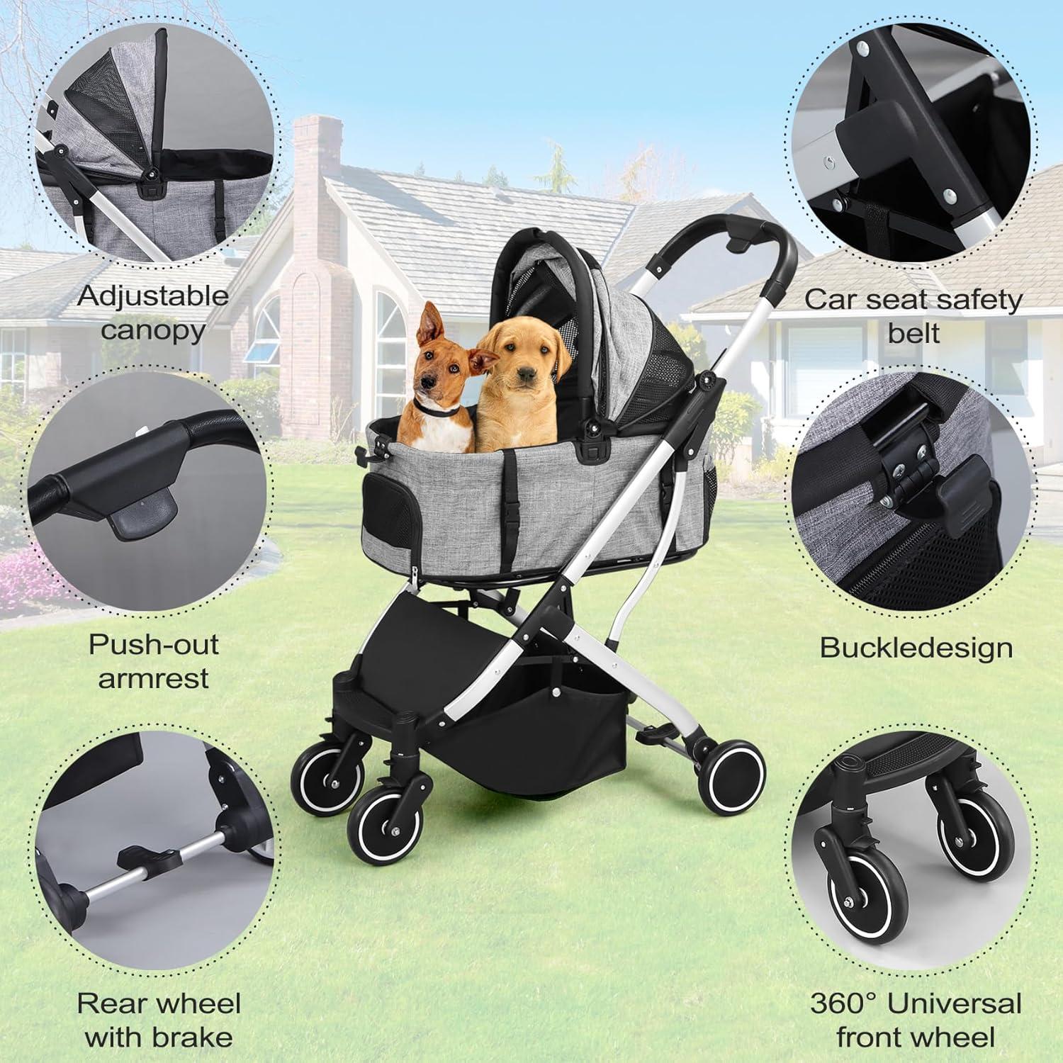 Carrito para Mascotas Yoyomax Plegable 91x61 cm 8.16 kg