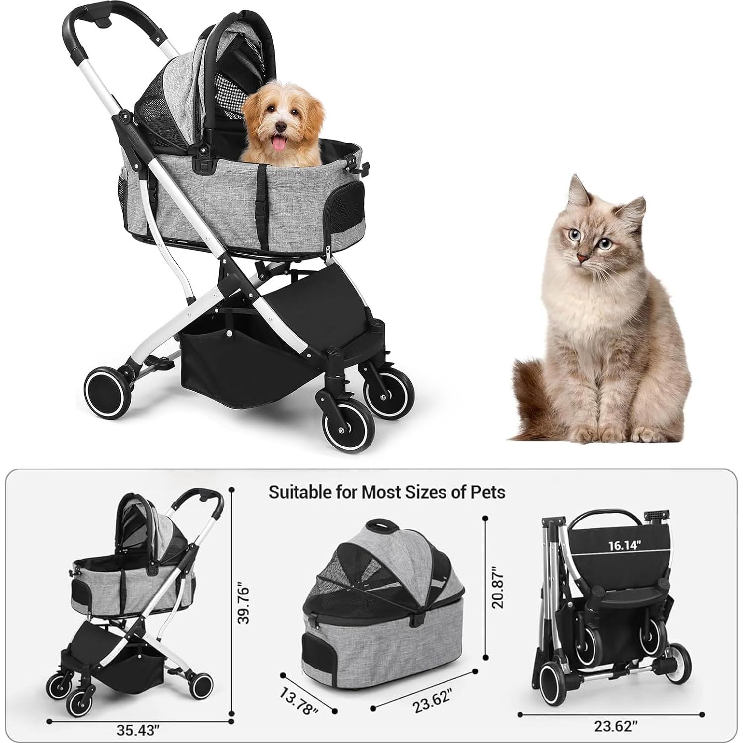 Carrito para Mascotas Yoyomax Plegable 91x61 cm 8.16 kg