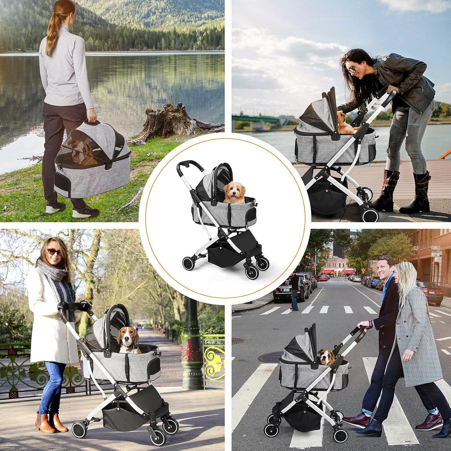 Carrito para Mascotas Yoyomax Plegable 91x61 cm 8.16 kg