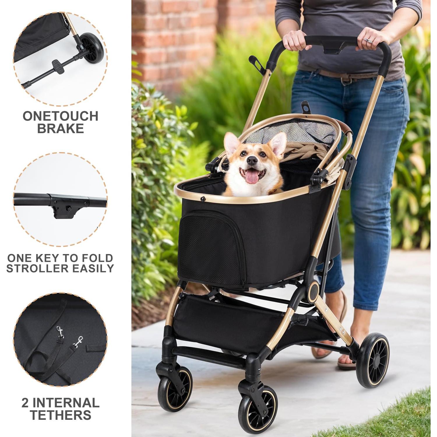 Carrito para Mascotas 3 en 1 FOREVER QUEEN Plegable 22kg