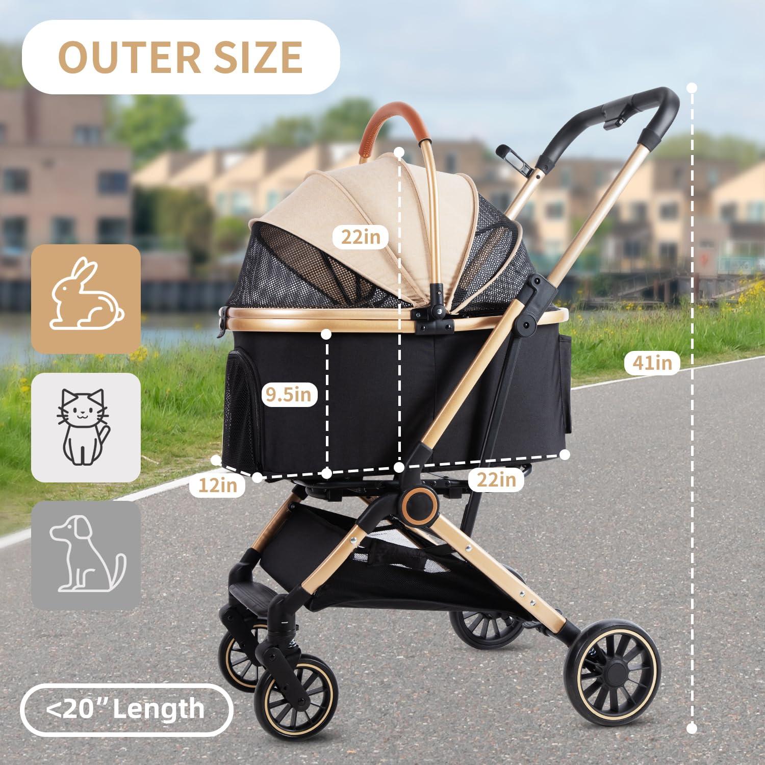 Carrito para Mascotas 3 en 1 FOREVER QUEEN Plegable 22kg