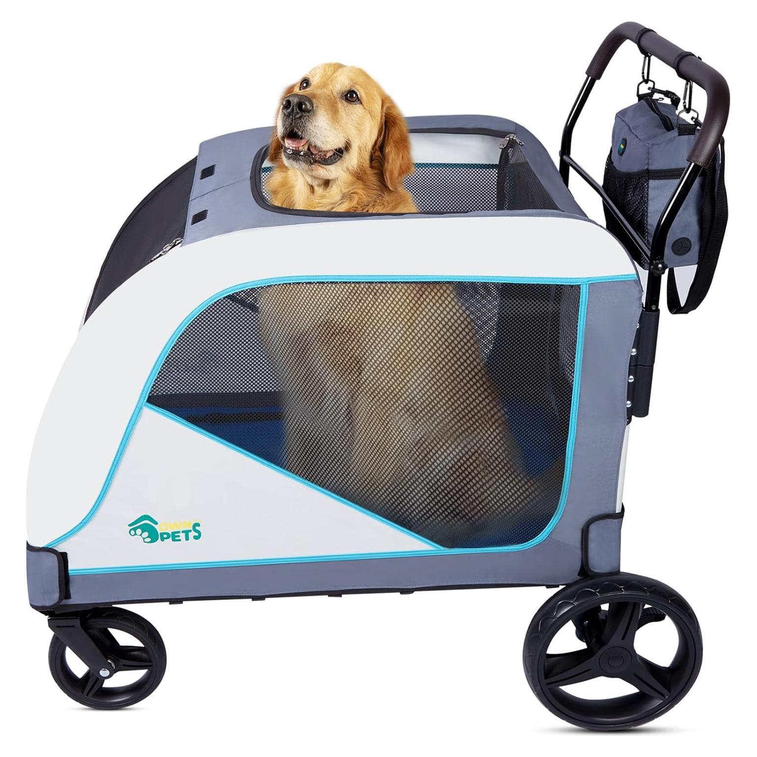 Carro de Perro Extra Grande Ownpets 70kg Plegable con Bolsa