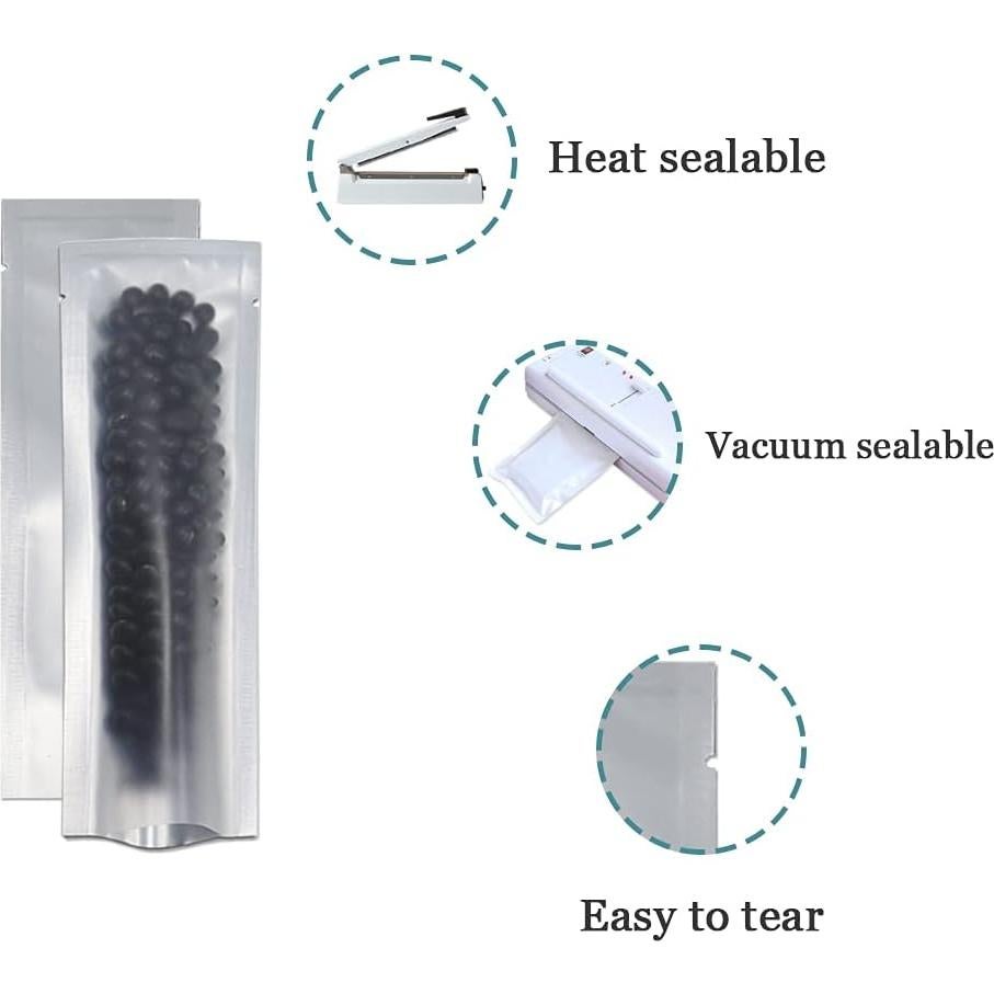 Bolsa de Aluminio Transparente PABCK 100 Pcs 5.33x17.95 cm