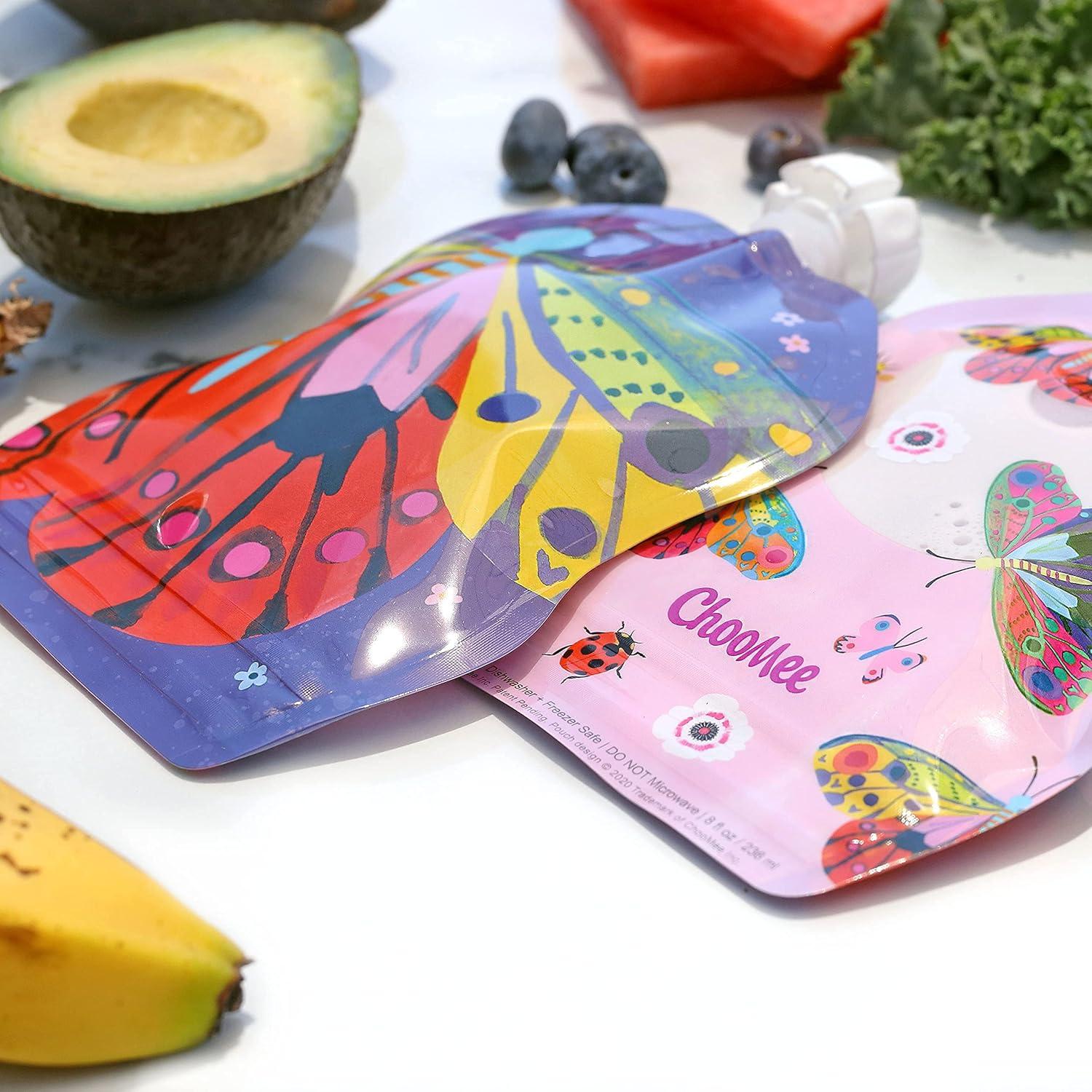 Bolsas de Comida Reutilizables ChooMee FlutterBug 8 oz 6 Pzas