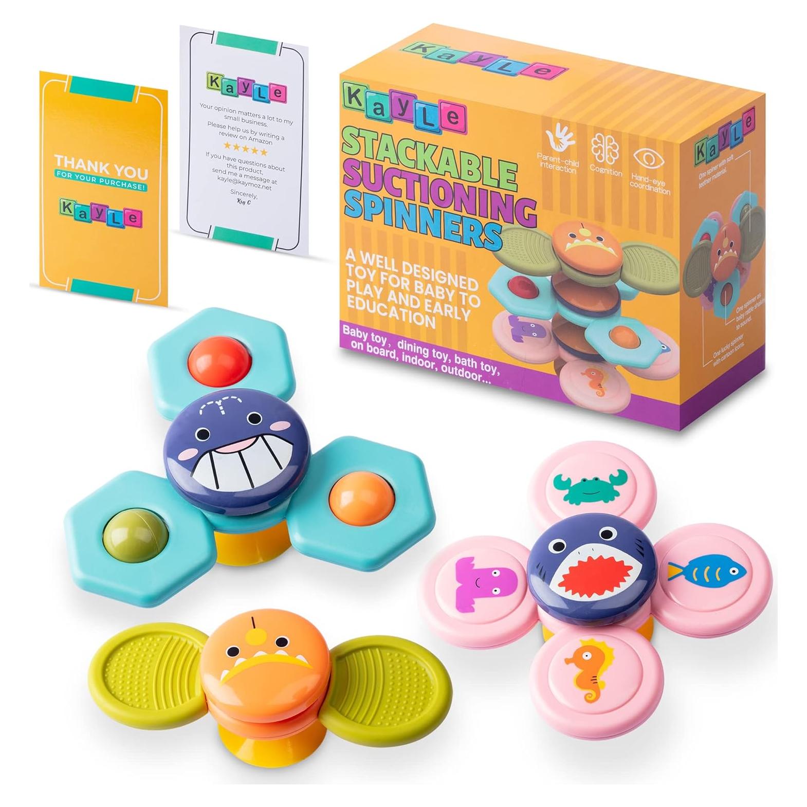 Trompo Giratorio KayLe con Ventosa para Bebés - Juguete Sensorial